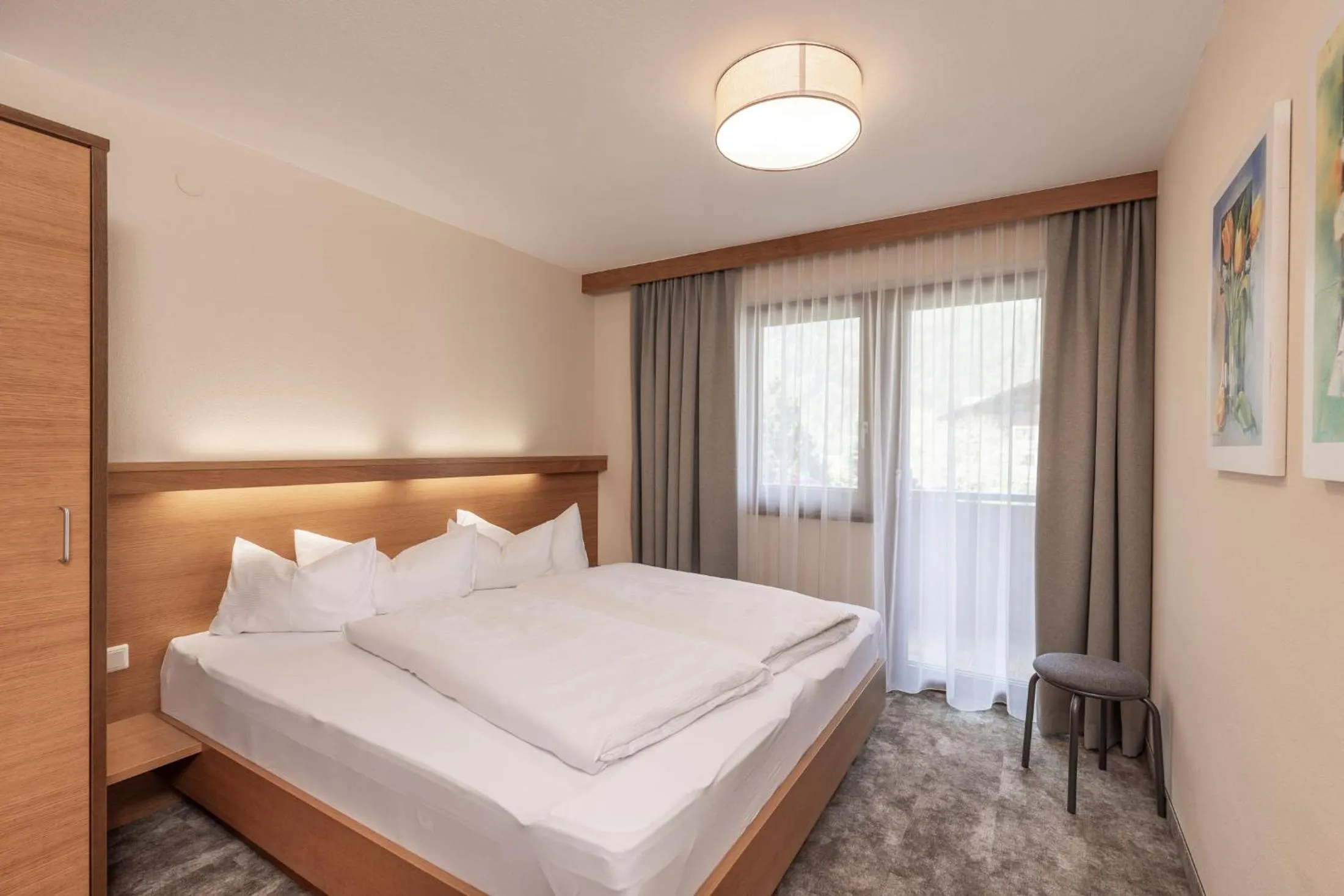 Bedroom, Bed in Panorama Appartements