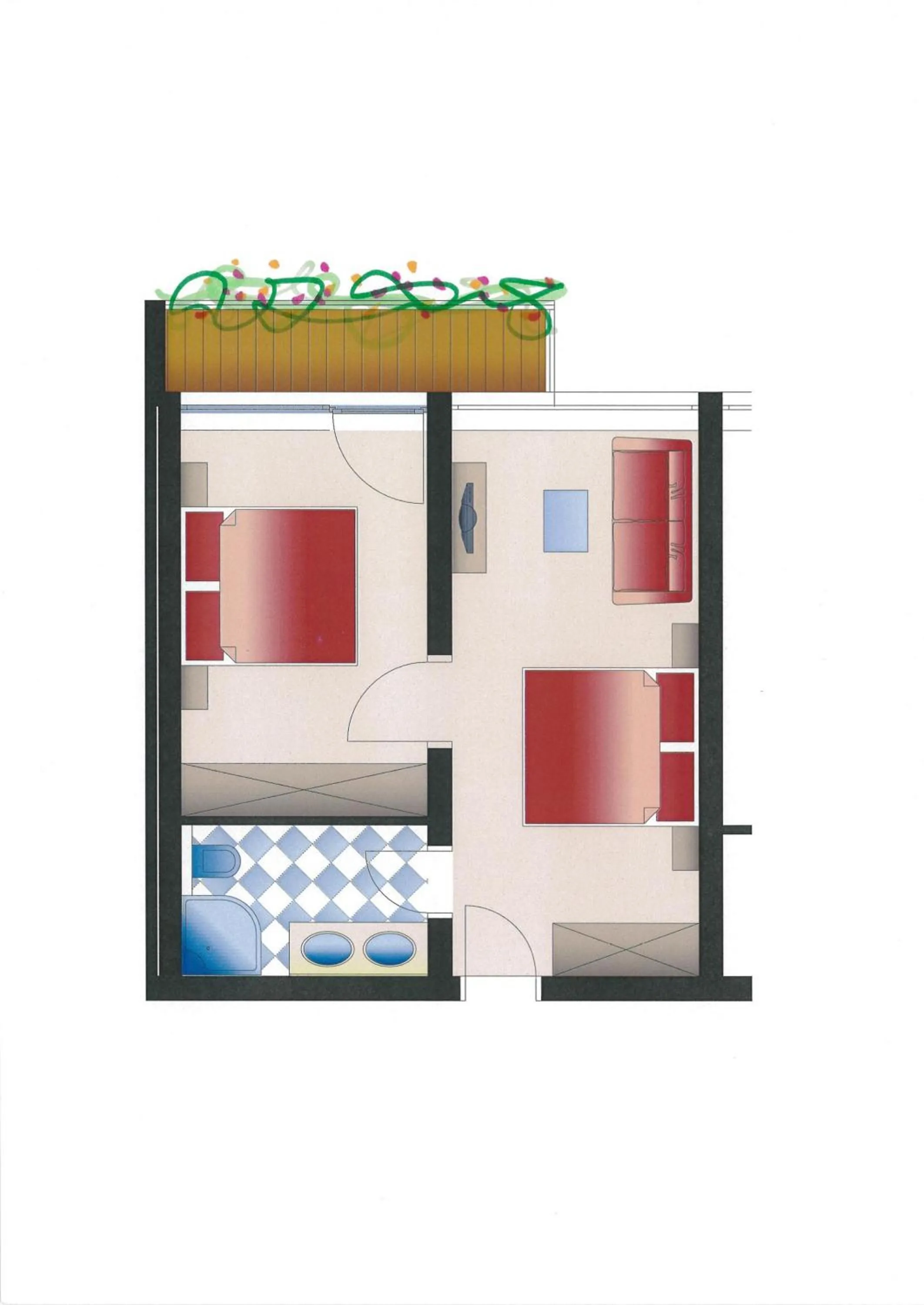 Floor plan in Hotel Roslehen