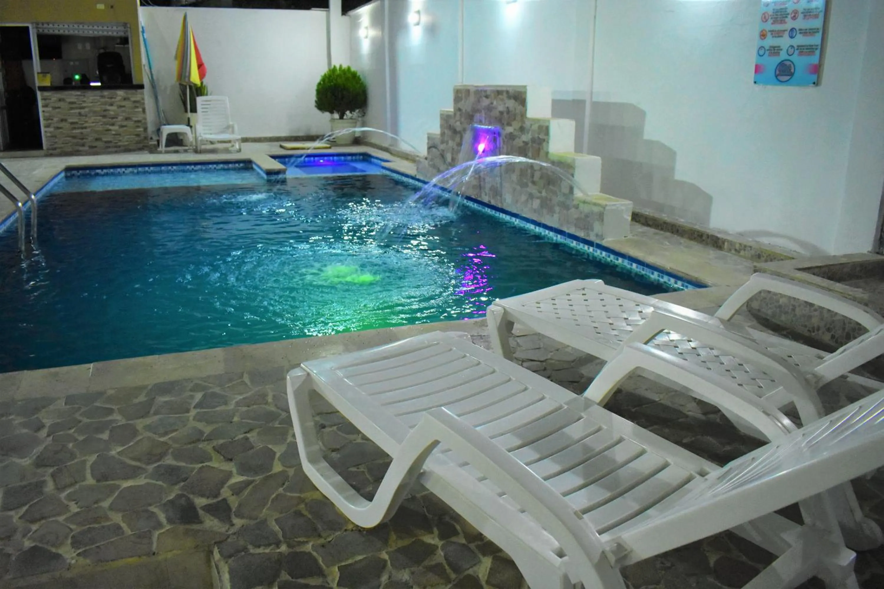 Pool view in Cabanas Villa Antonella Covenas