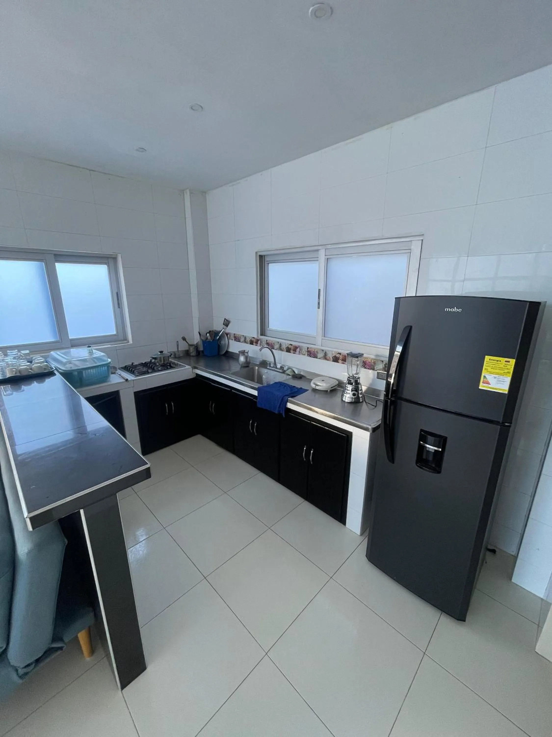 Kitchen or kitchenette in Cabanas Villa Antonella Covenas