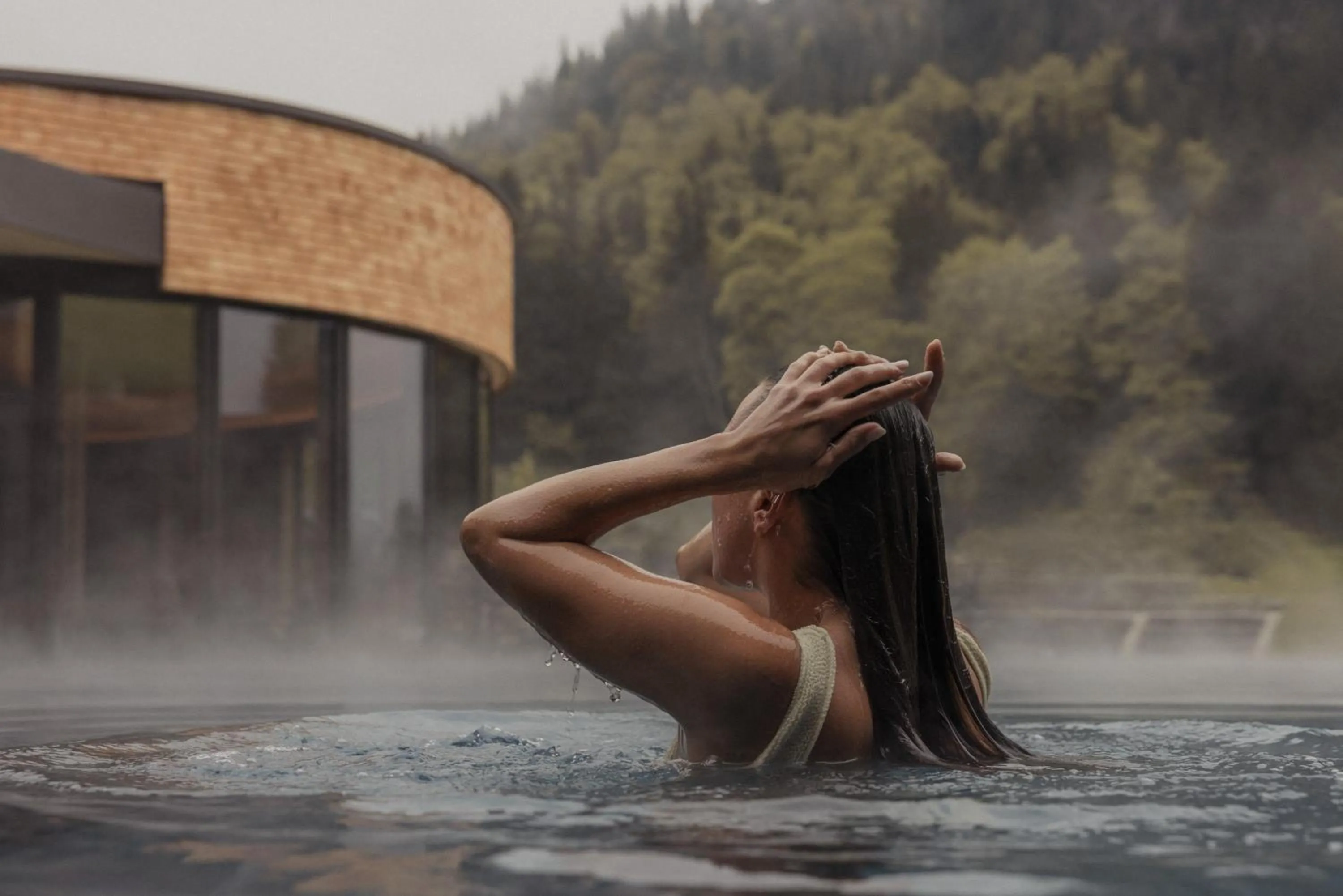 Swimming pool in Berghotel Schlossanger Alp
