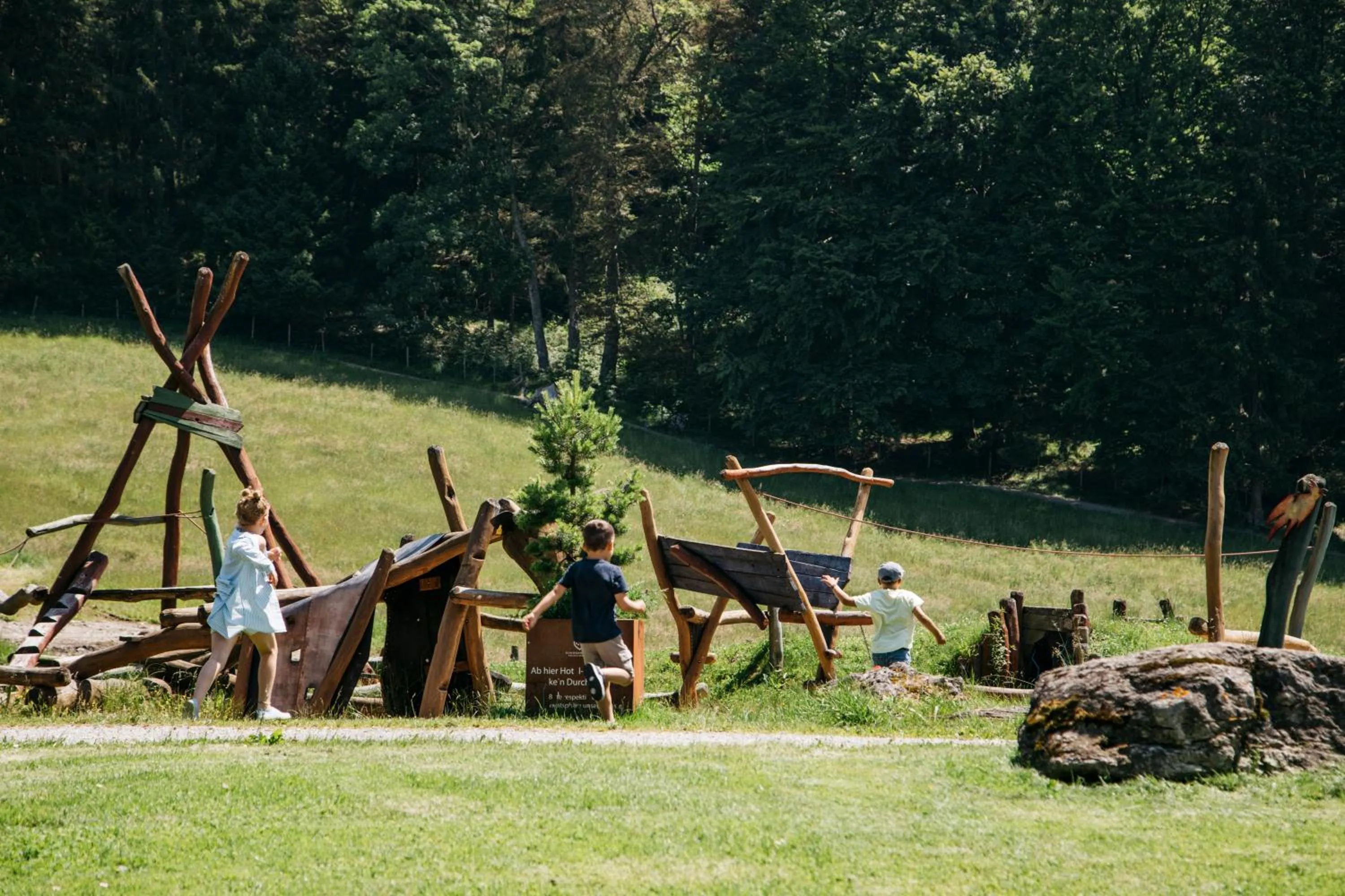 Children play ground in Berghotel Schlossanger Alp