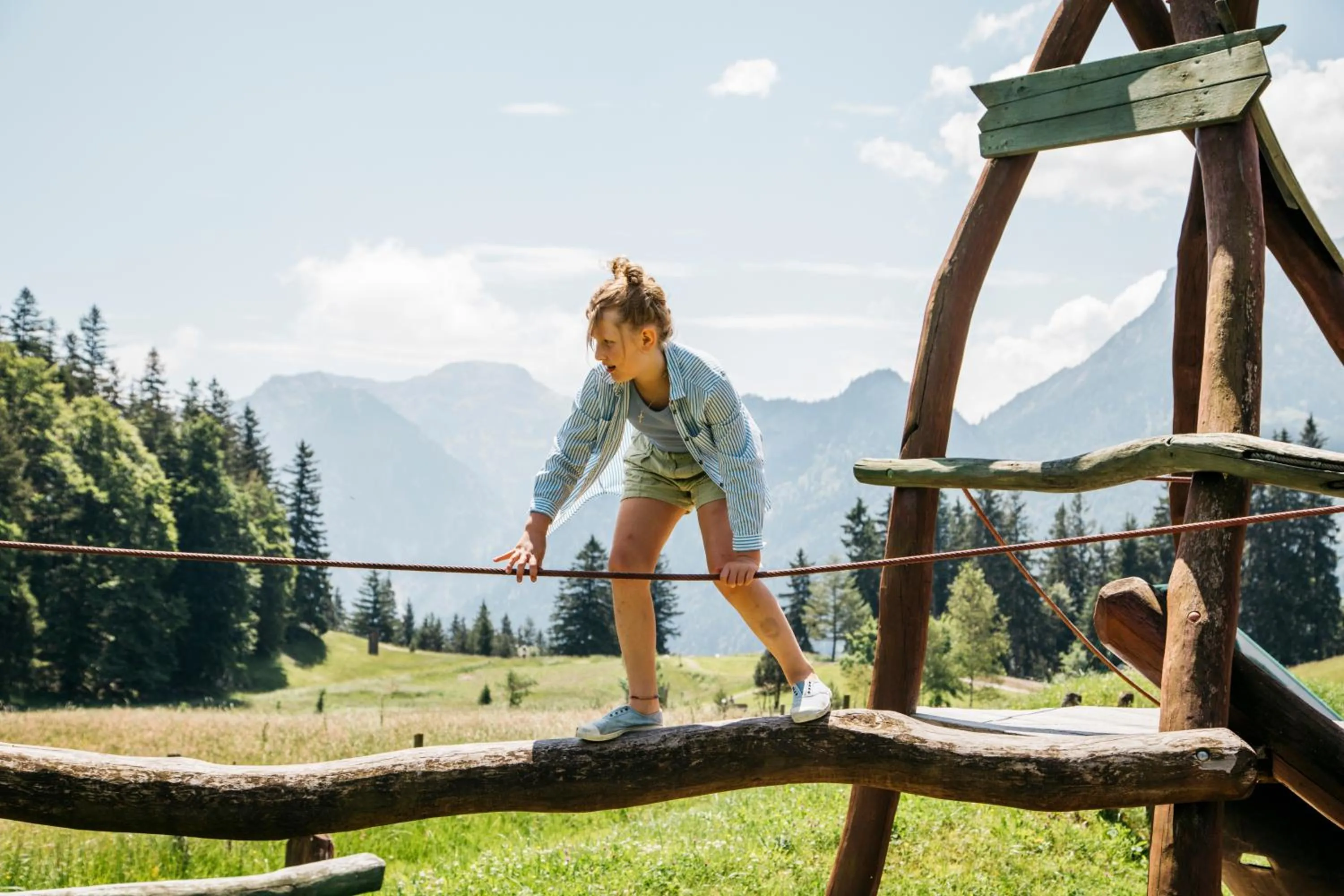 Children play ground in Berghotel Schlossanger Alp