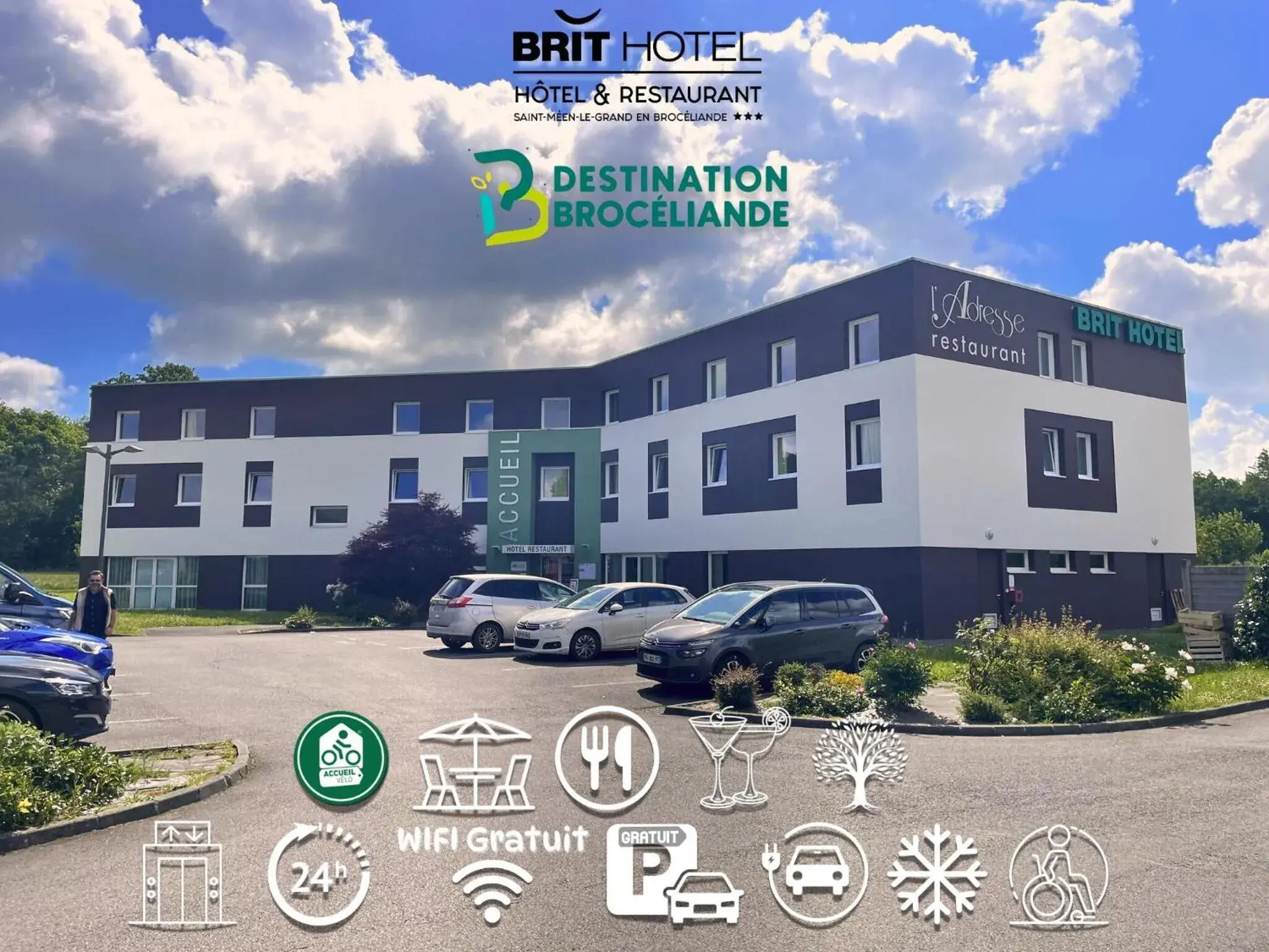 Property building in Brit Hotel Saint-Méen-le-Grand en Brocéliande Property building in Brit Hotel Saint-Méen-le-Grand en Brocéliande