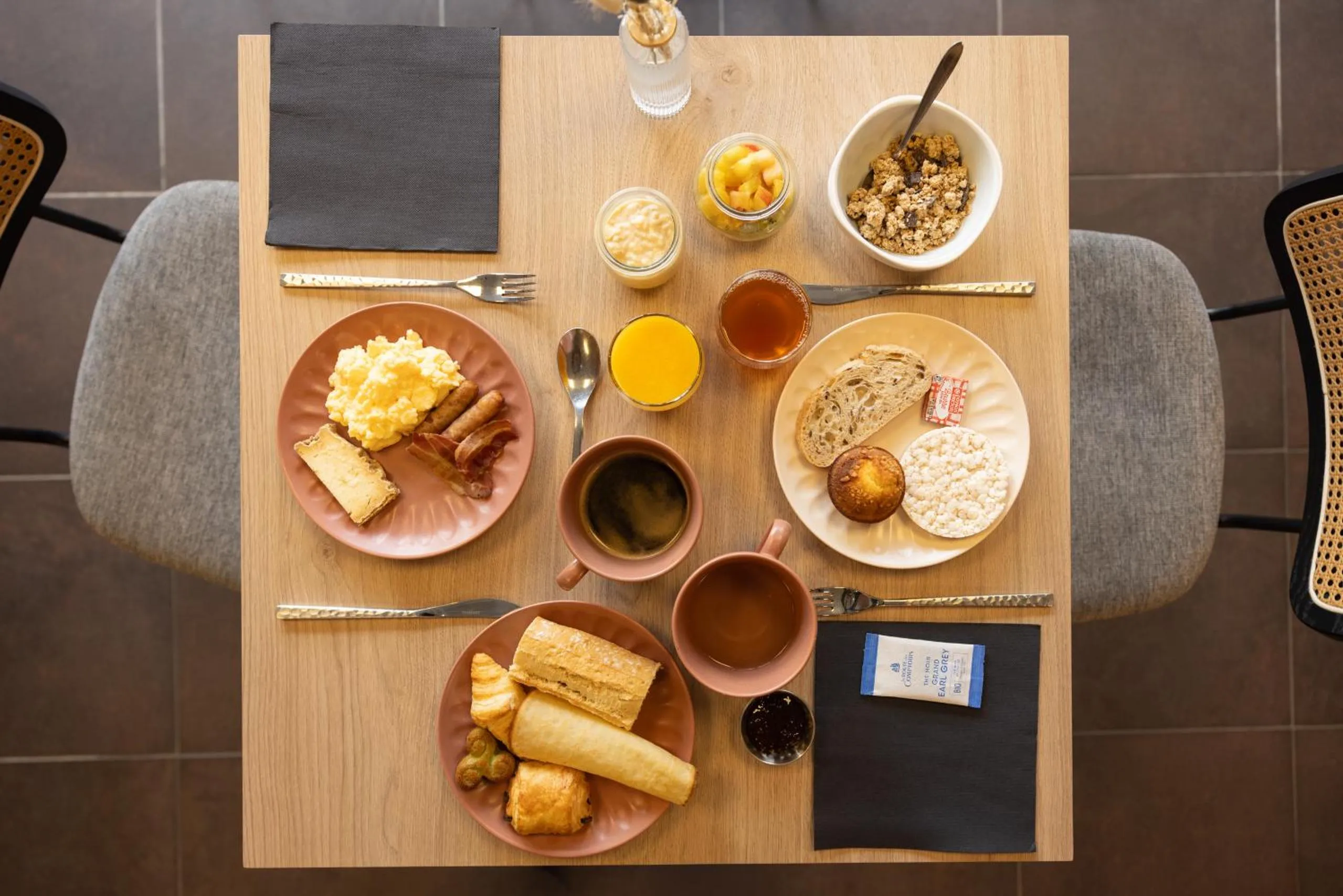 English/Irish breakfast in Brit Hotel Saint-Méen-le-Grand en Brocéliande