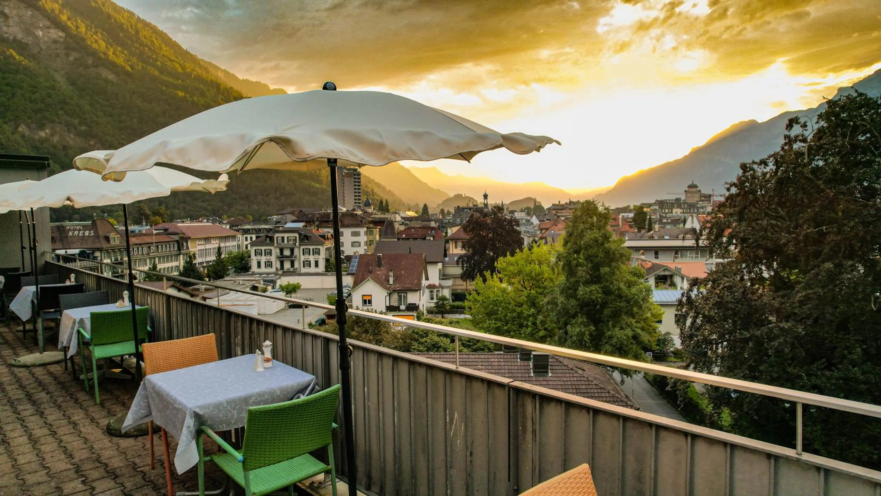 Balcony/Terrace in Hotel Merkur - West Station