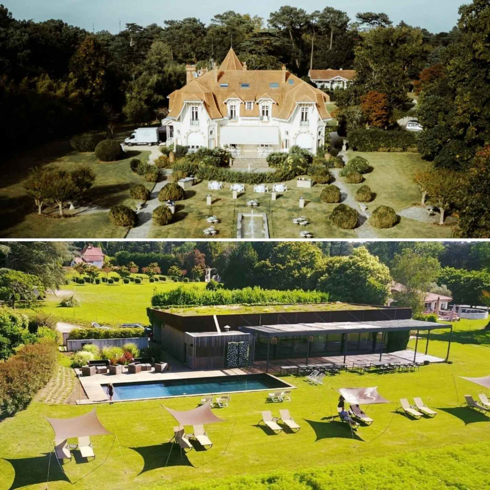 Bird's eye view in Château du Clair de Lune - Boutique Luxury Hotel
