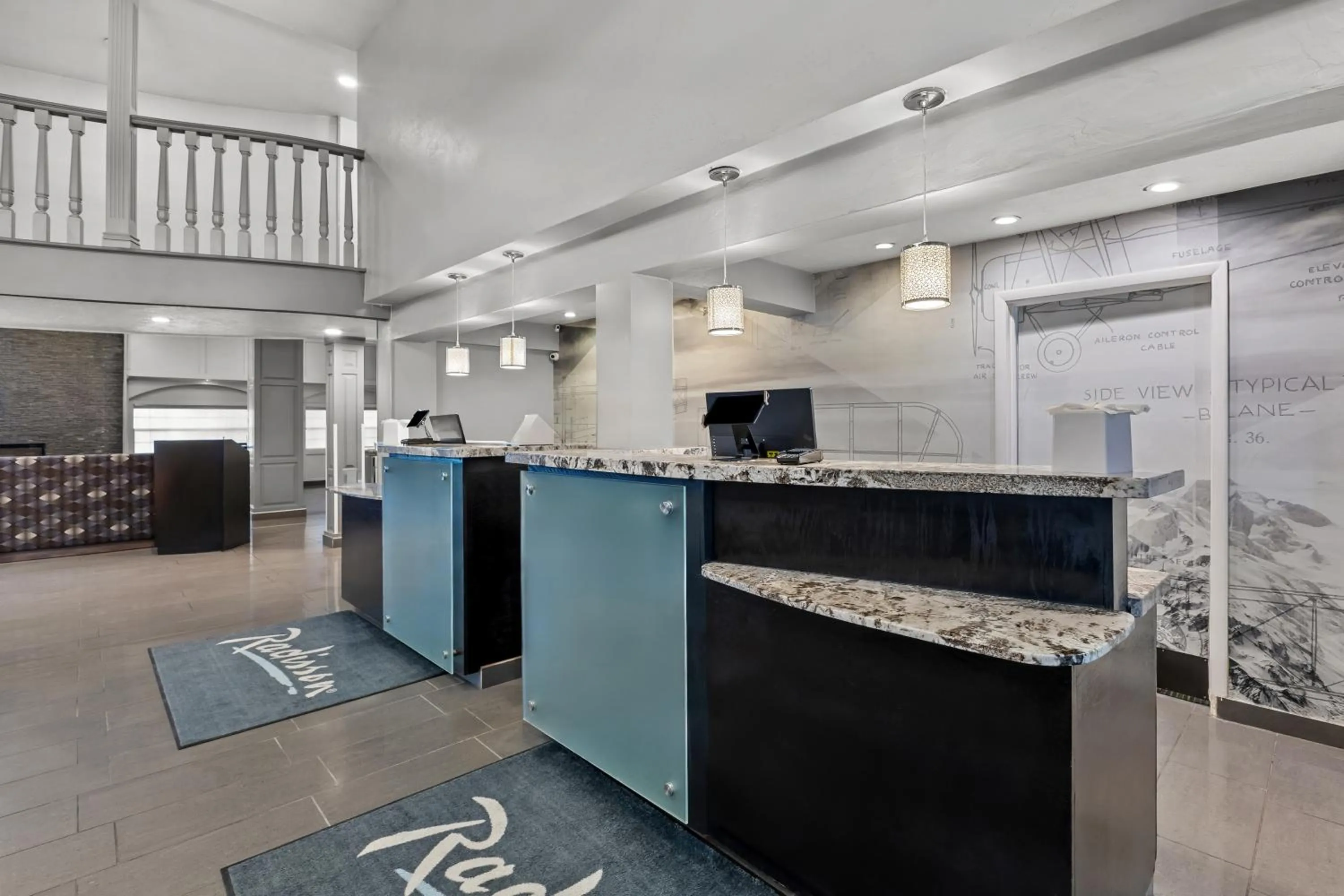 Lobby or reception in Radisson Hotel Salt Lake City Airport