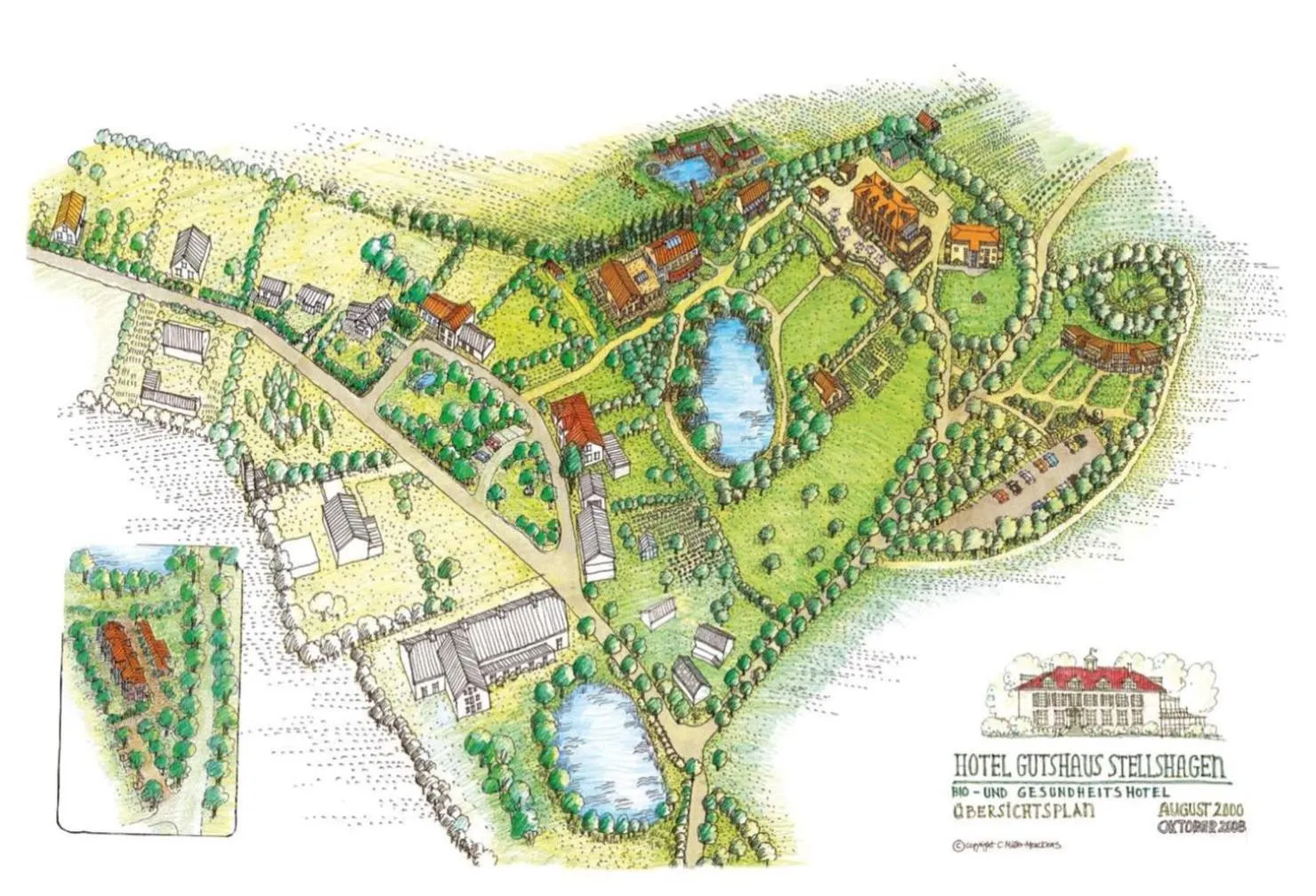 Bird's eye view in Bio- und Gesundheitshotel Gutshaus Stellshagen