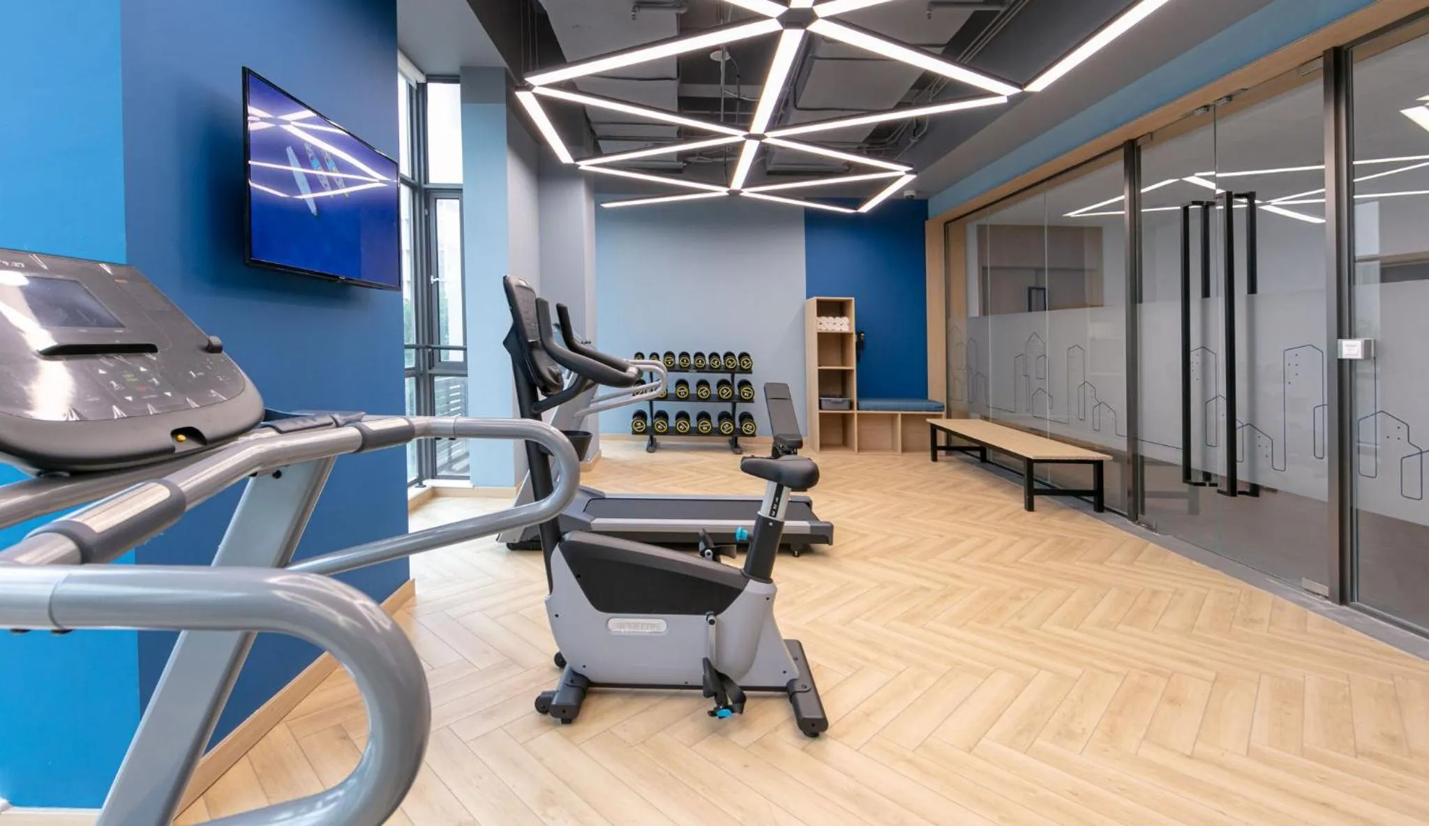 Fitness centre/facilities in Holiday Inn Express Shanghai Pudong Airport by IHG