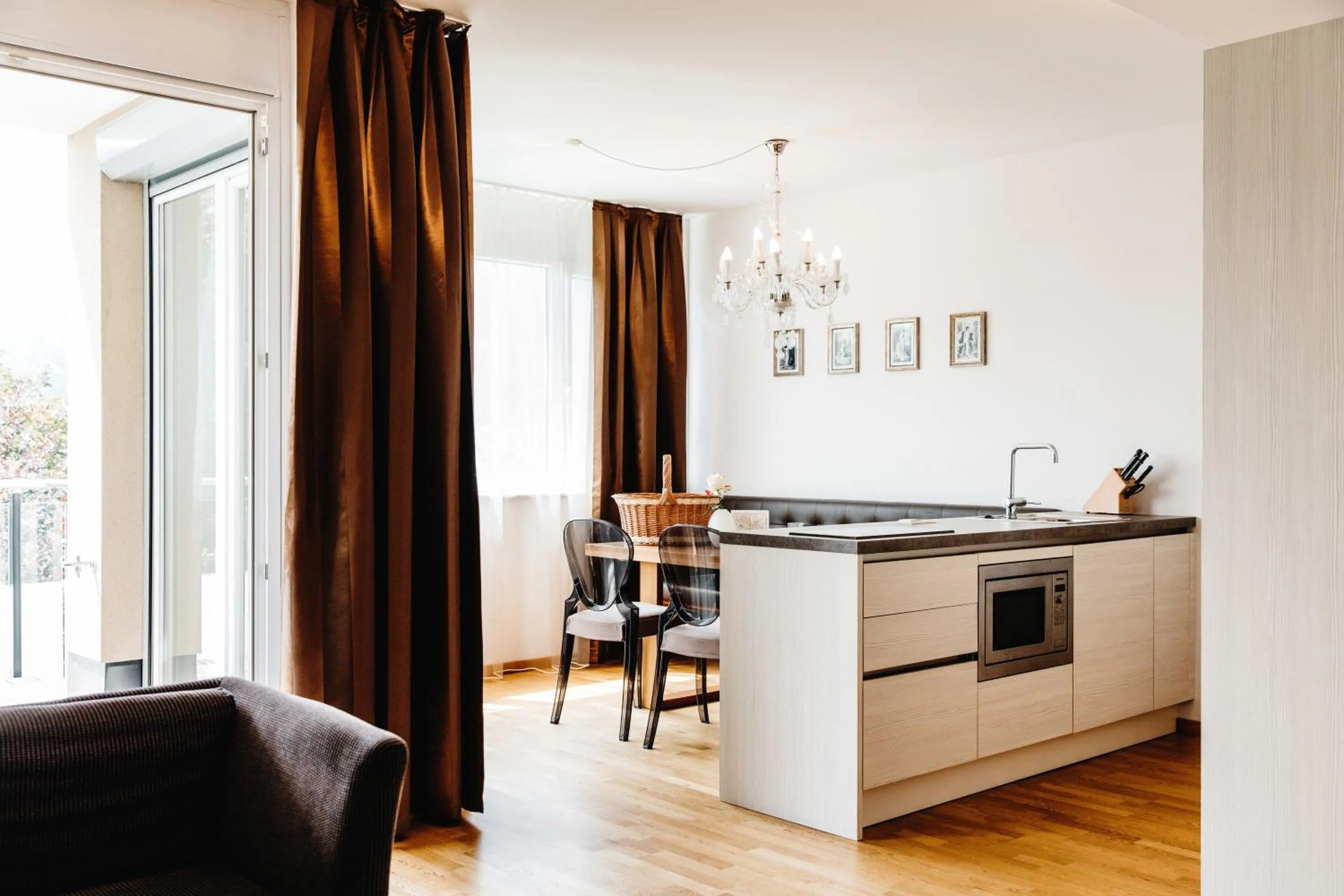 Kitchen or kitchenette in Apart Hotel Legendär