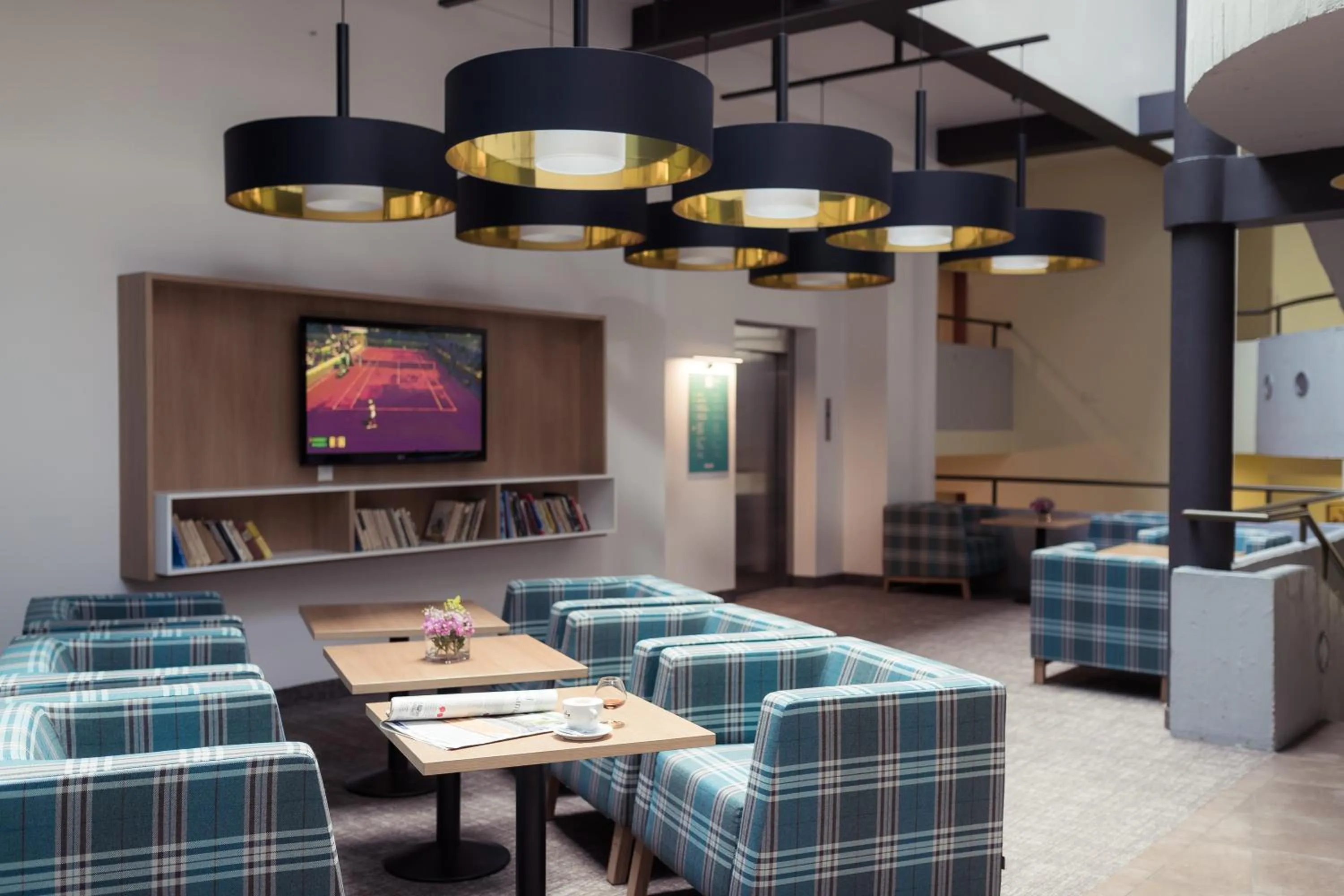 Communal lounge/ TV room in Hestia Hotel Strand