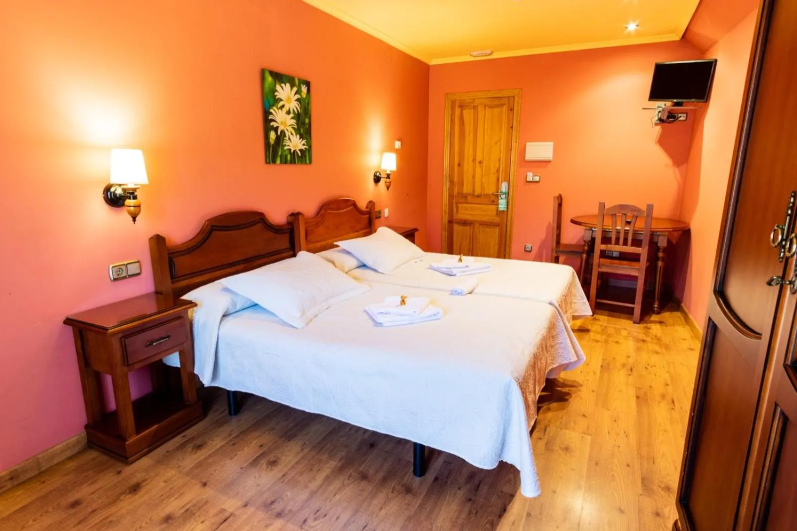 Bed in Hotel Peña Pandos