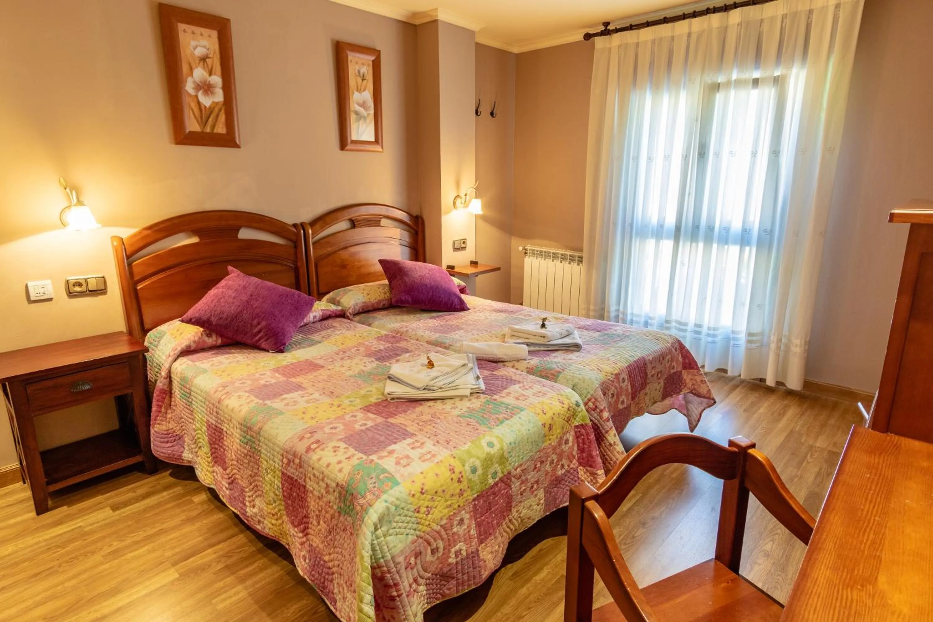 Bed in Hotel Peña Pandos