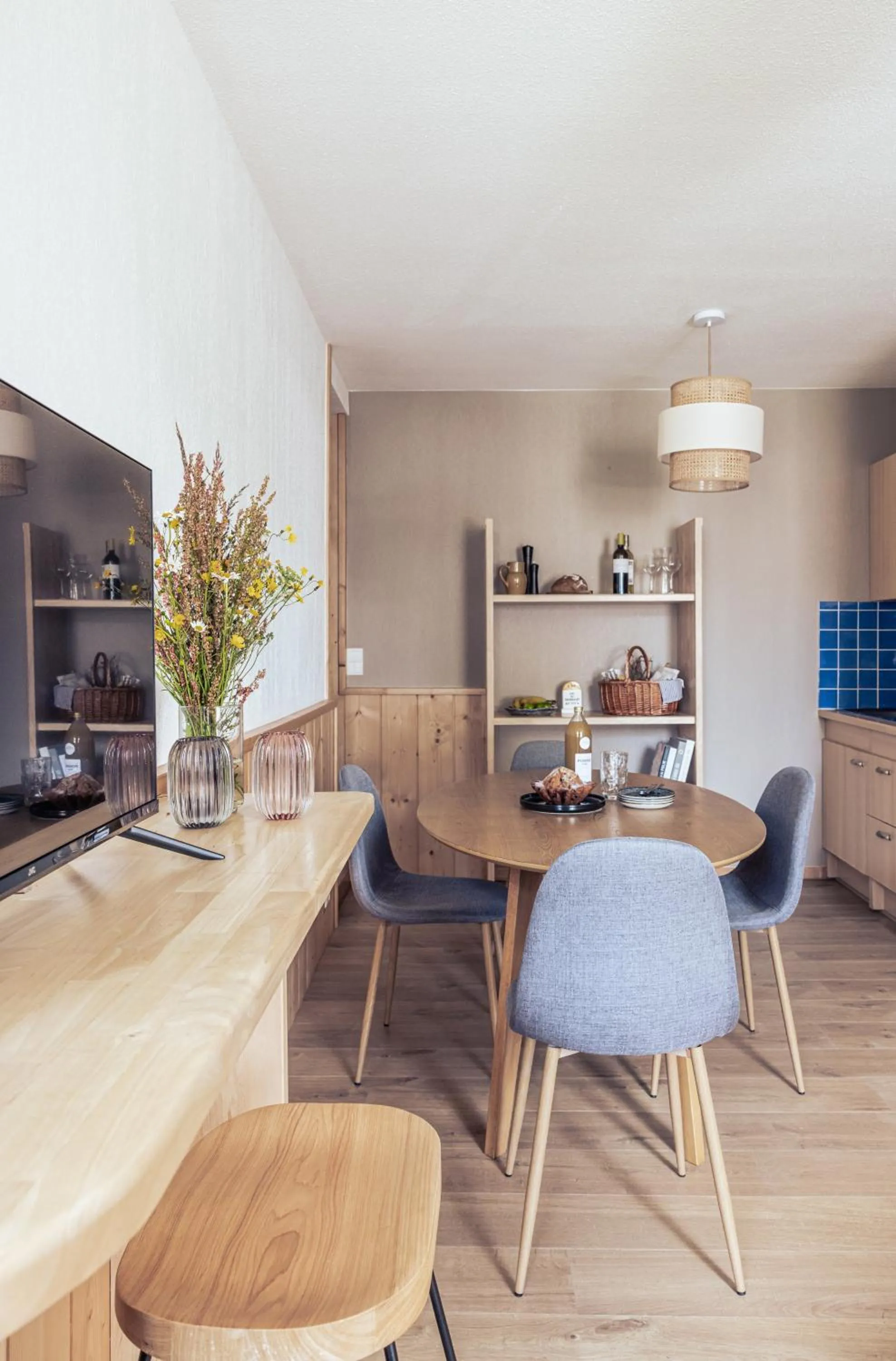 Kitchen or kitchenette in Appart-Hotel Les Palombieres