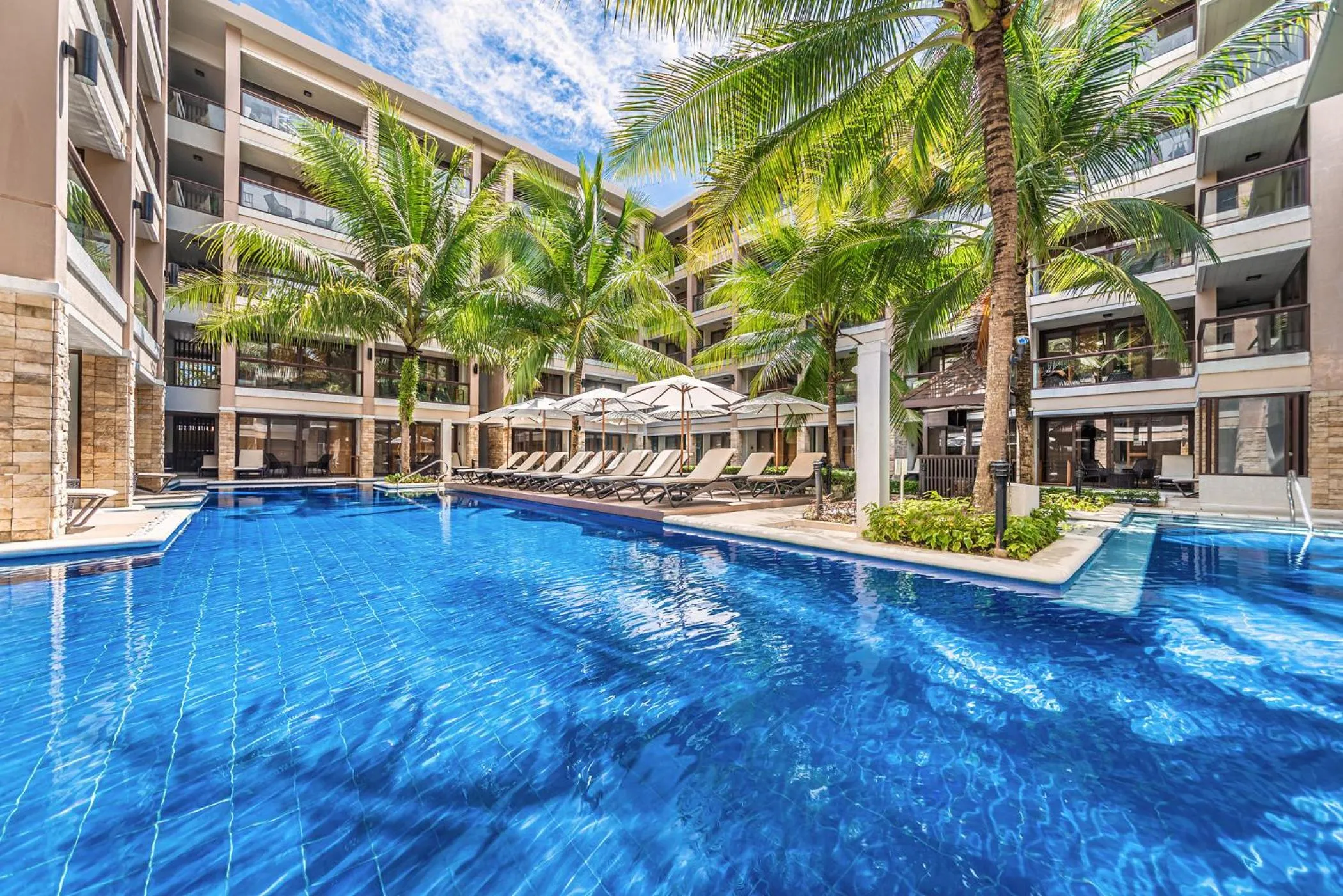 Pool view in Henann Lagoon Resort