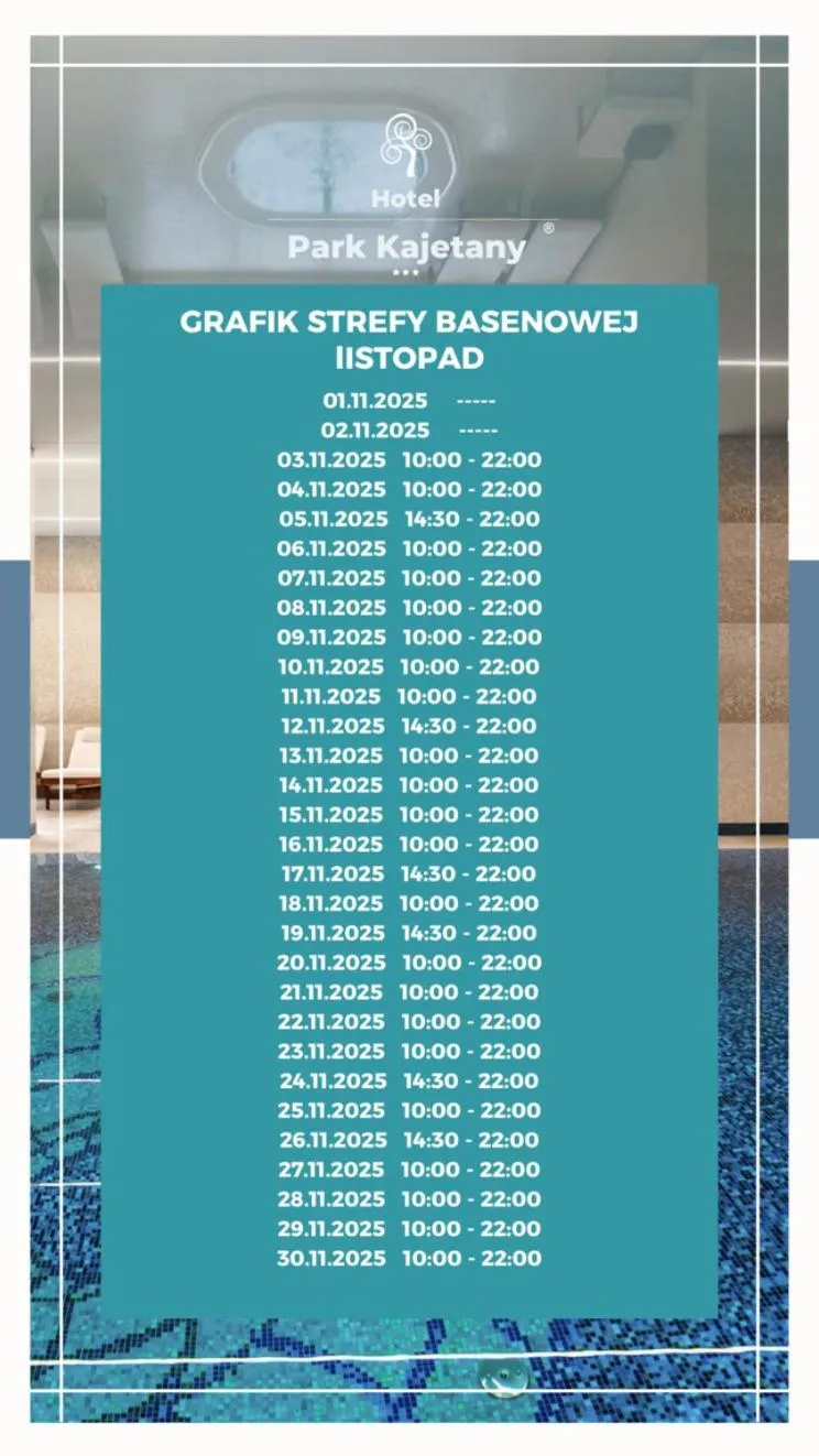 Swimming pool in Hotel Park Kajetany