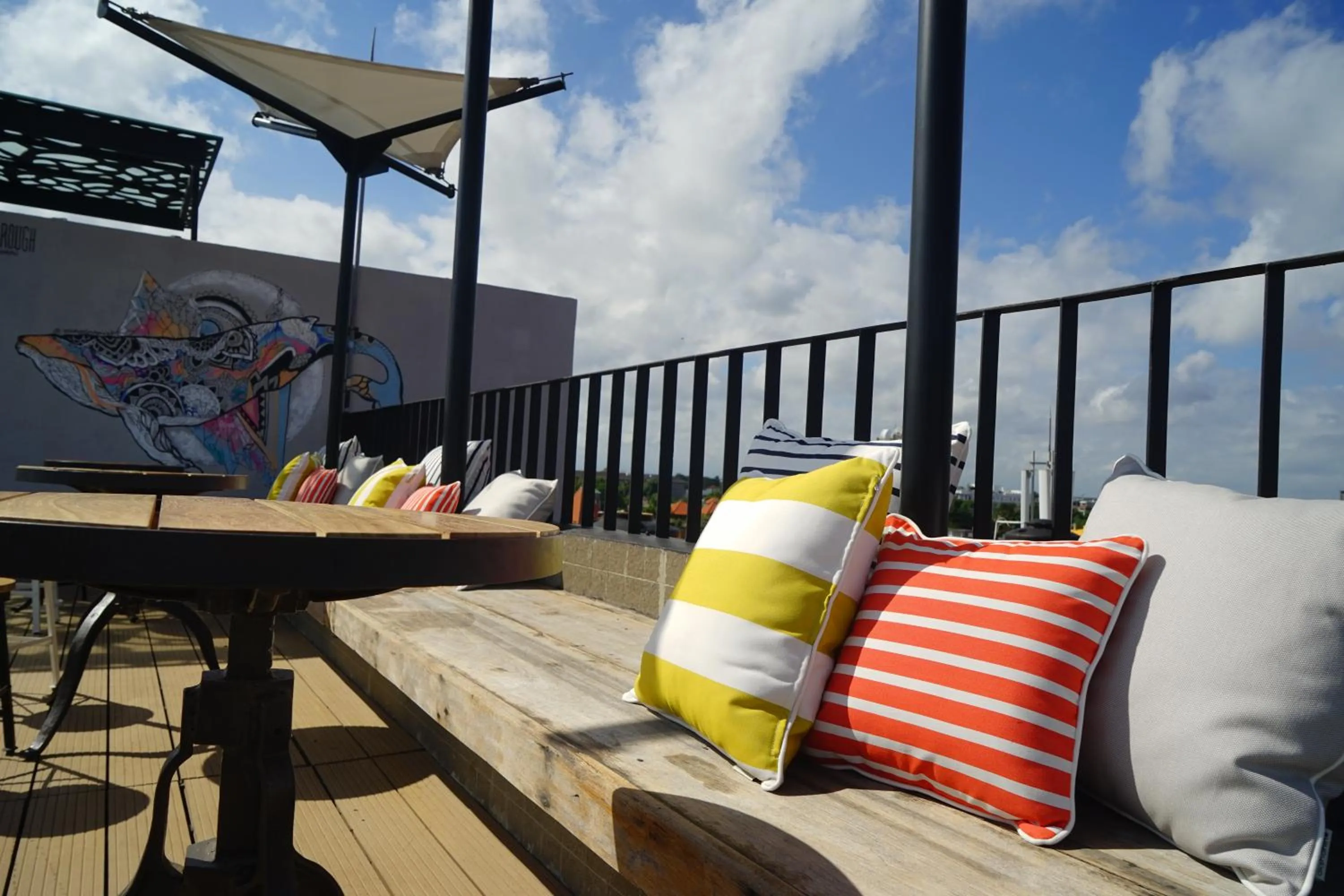 Patio in Borough Capsule Hostel Bali