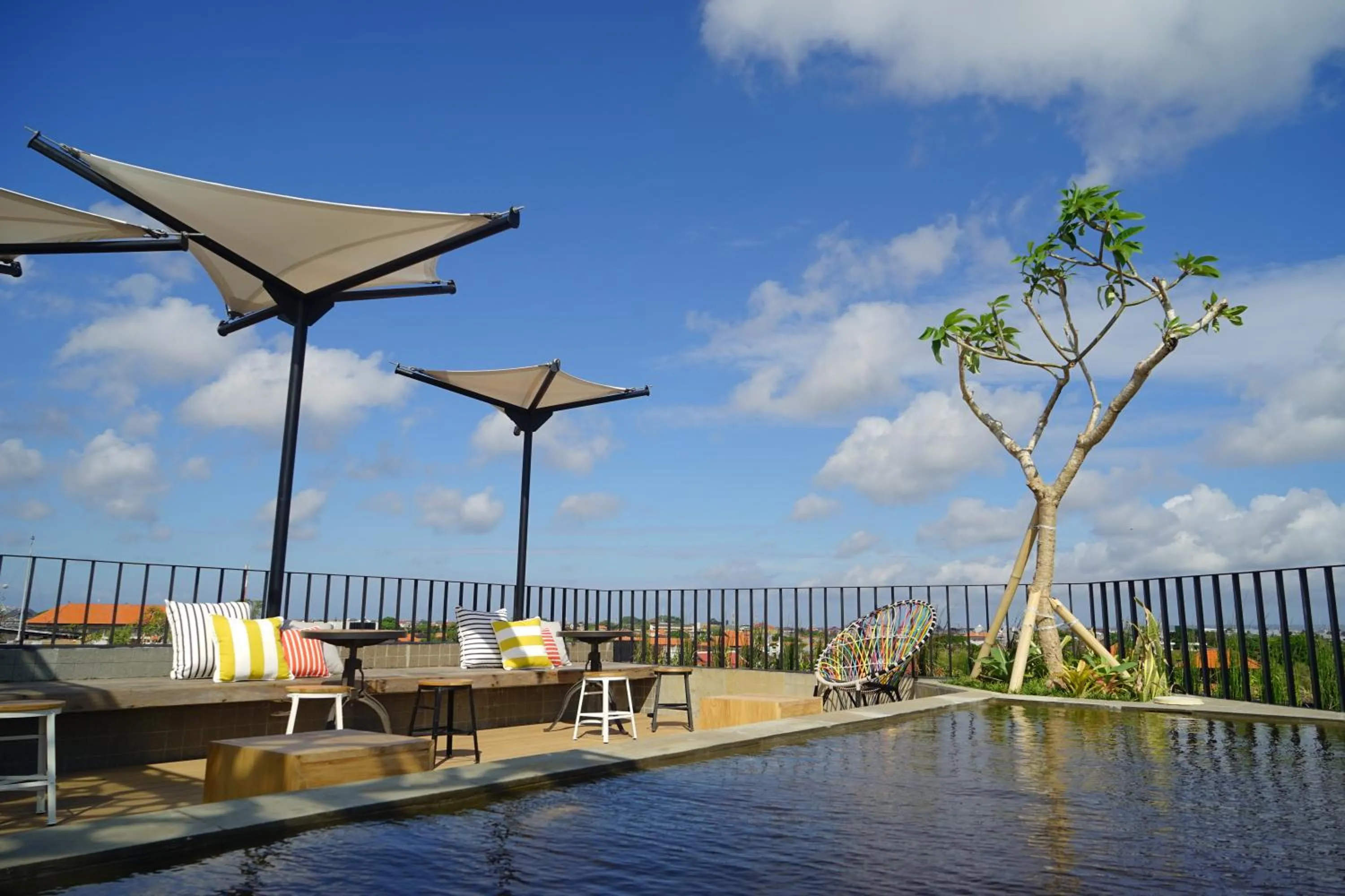 Patio in Borough Capsule Hostel Bali