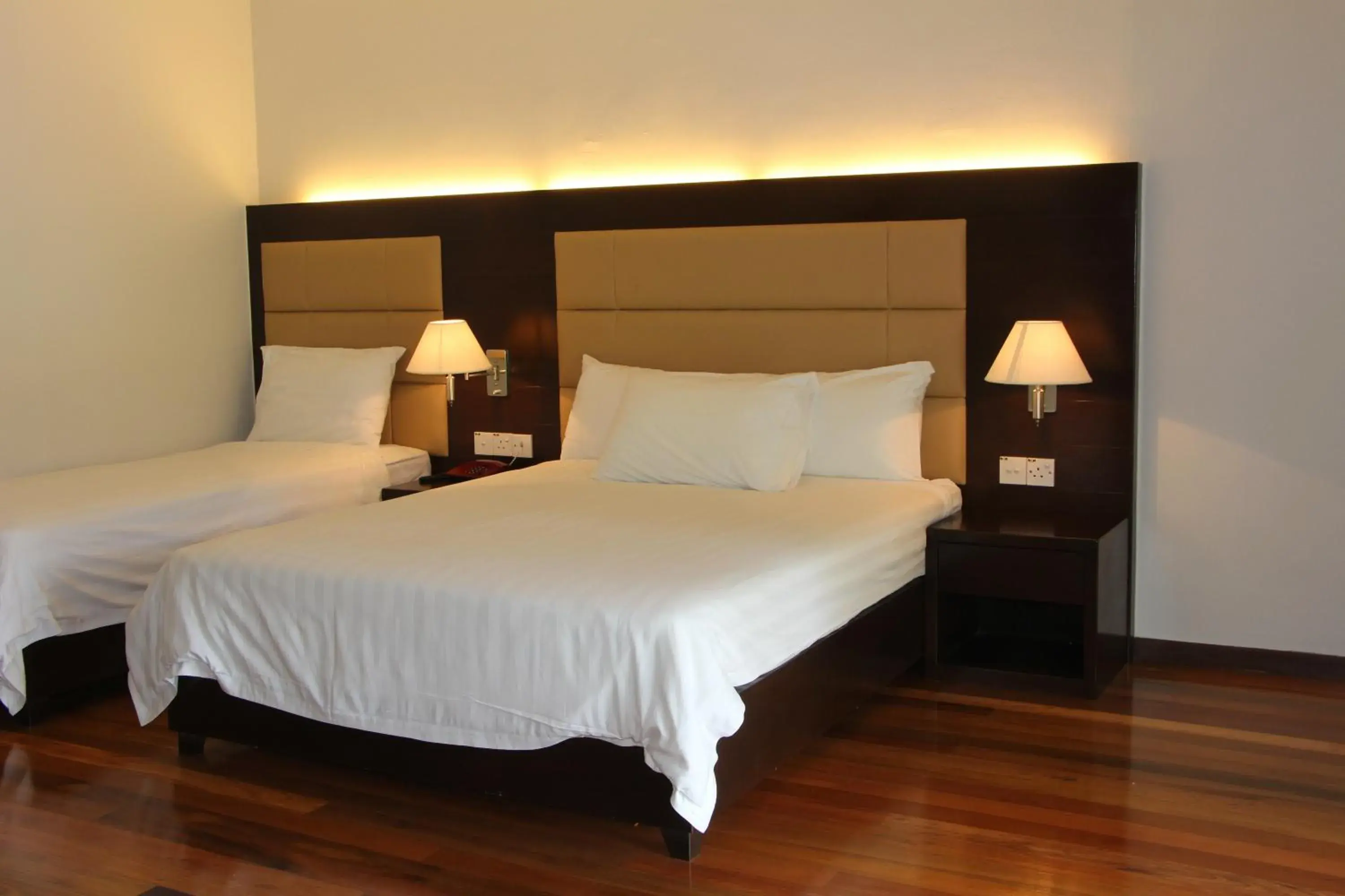 Bed in Langkah Syabas Beach Resort