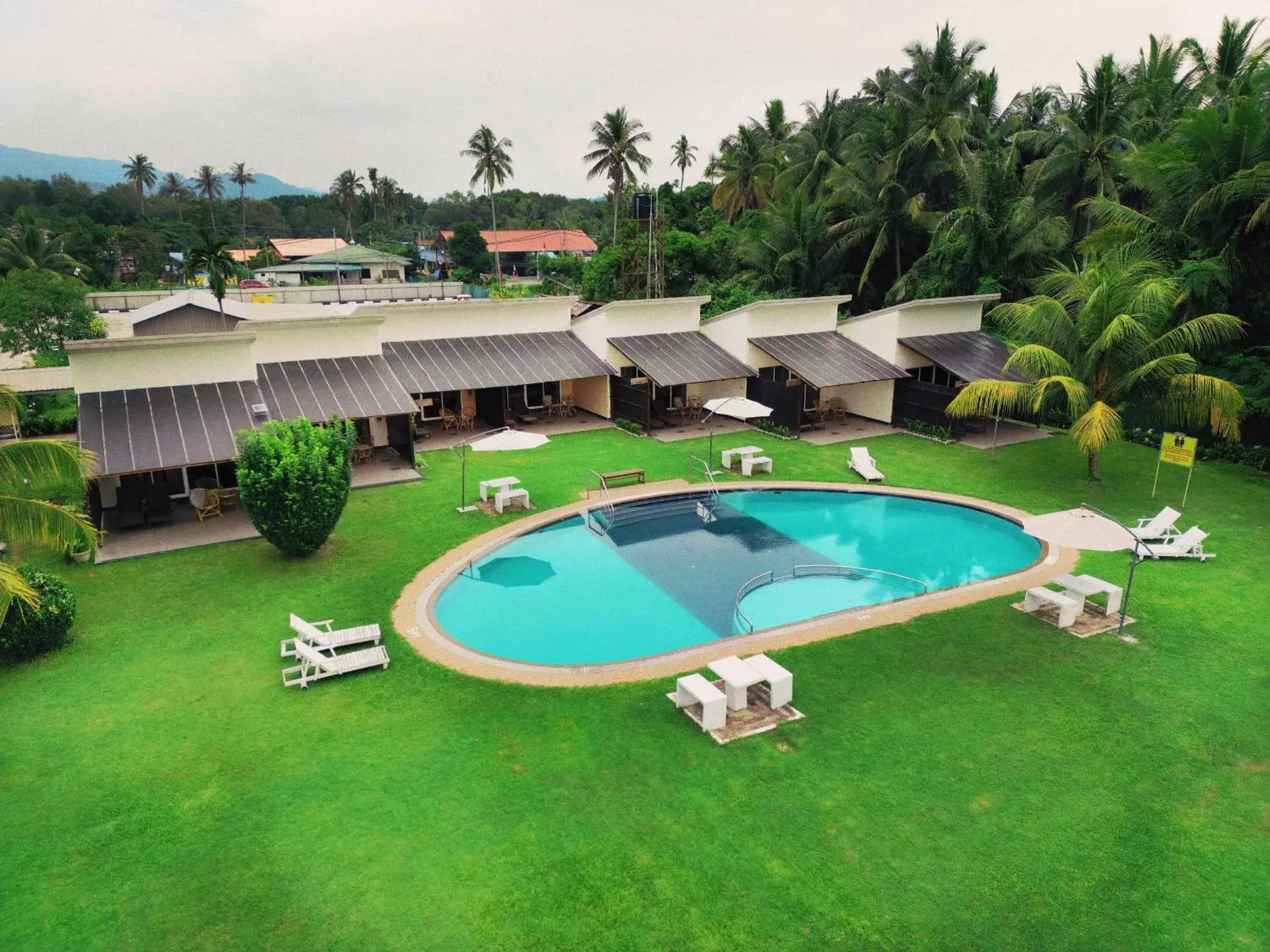 Swimming pool, Pool View in Langkah Syabas Beach Resort