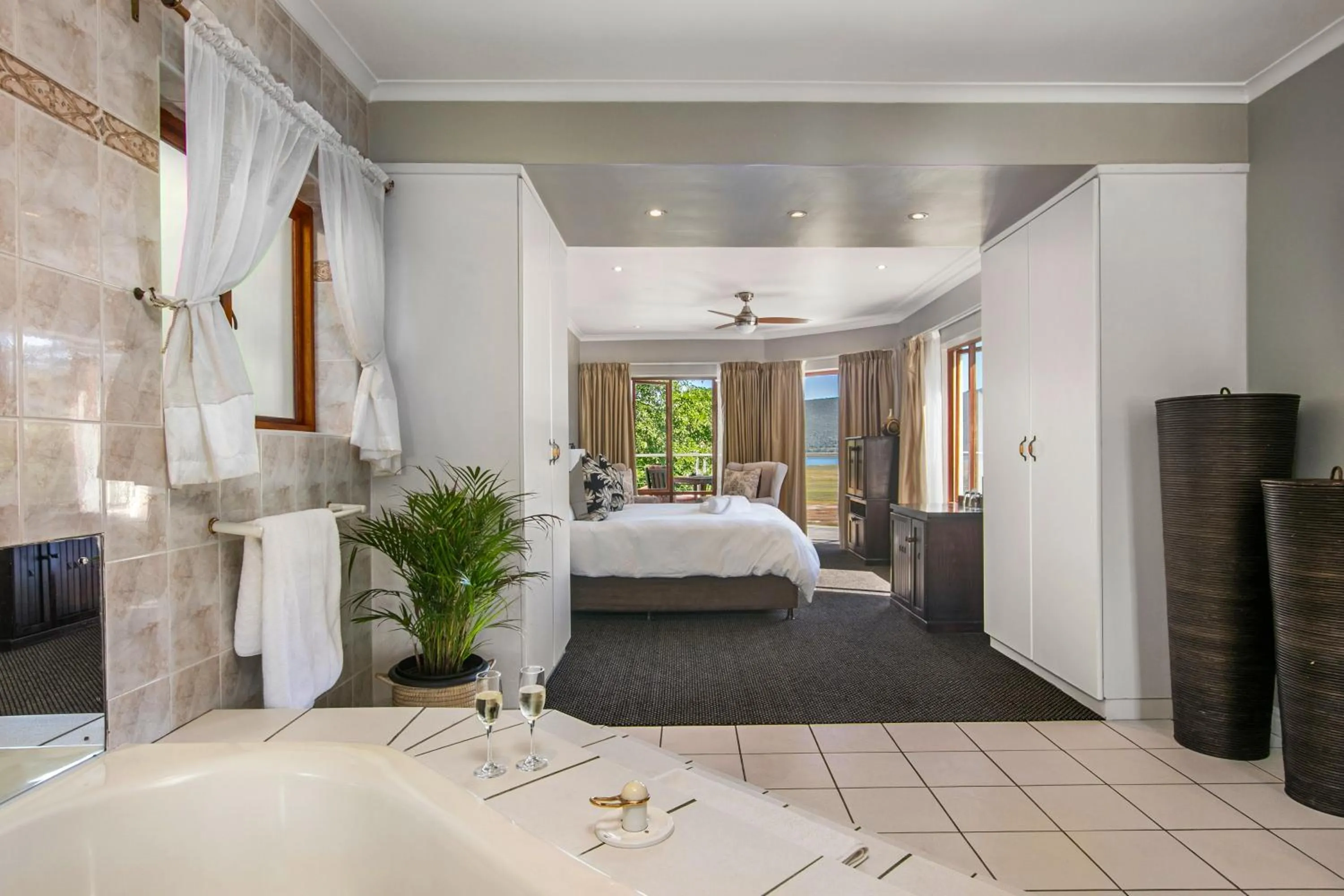 Bed in Waterfront Lodge
