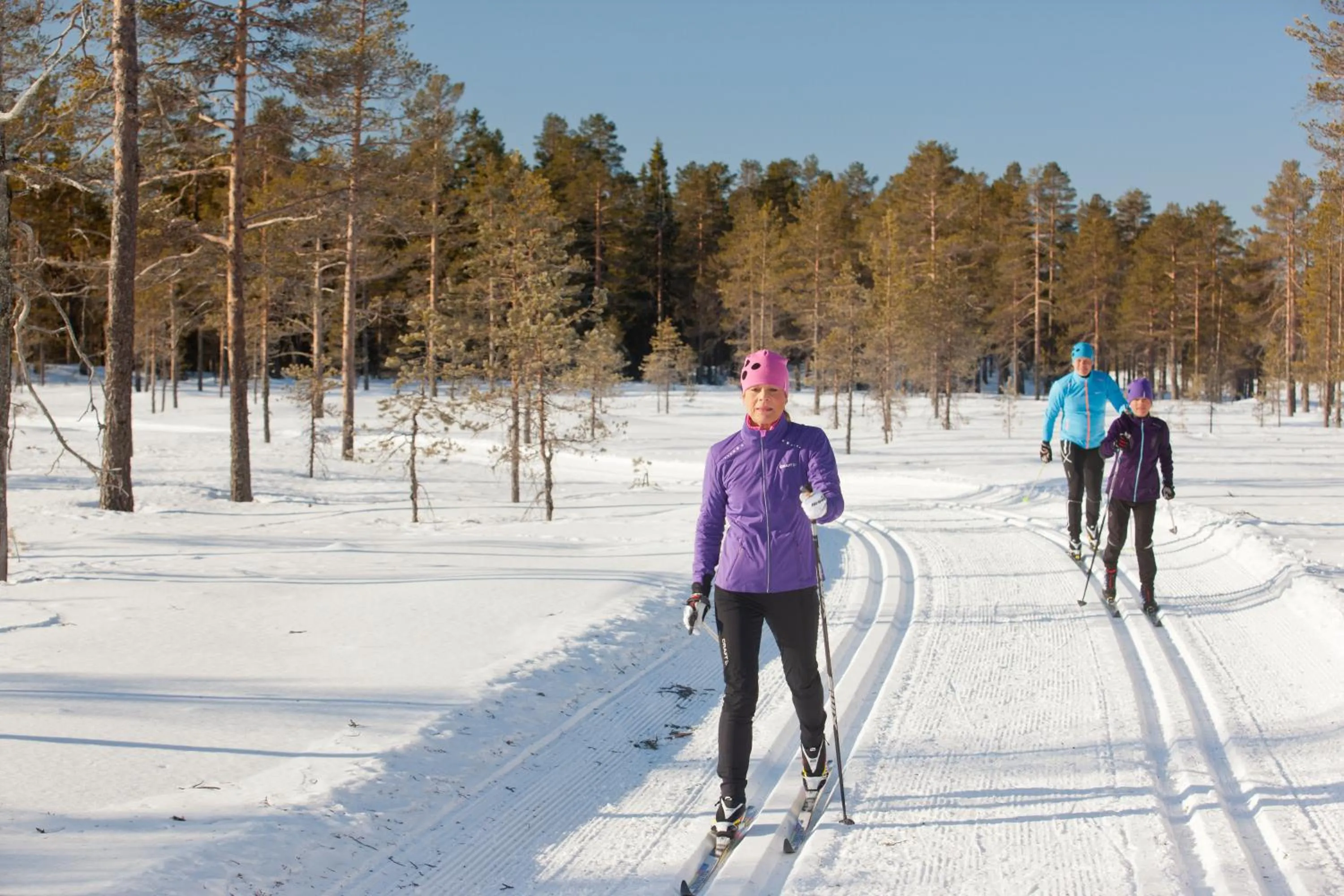 Skiing in Orsa Grönklitt