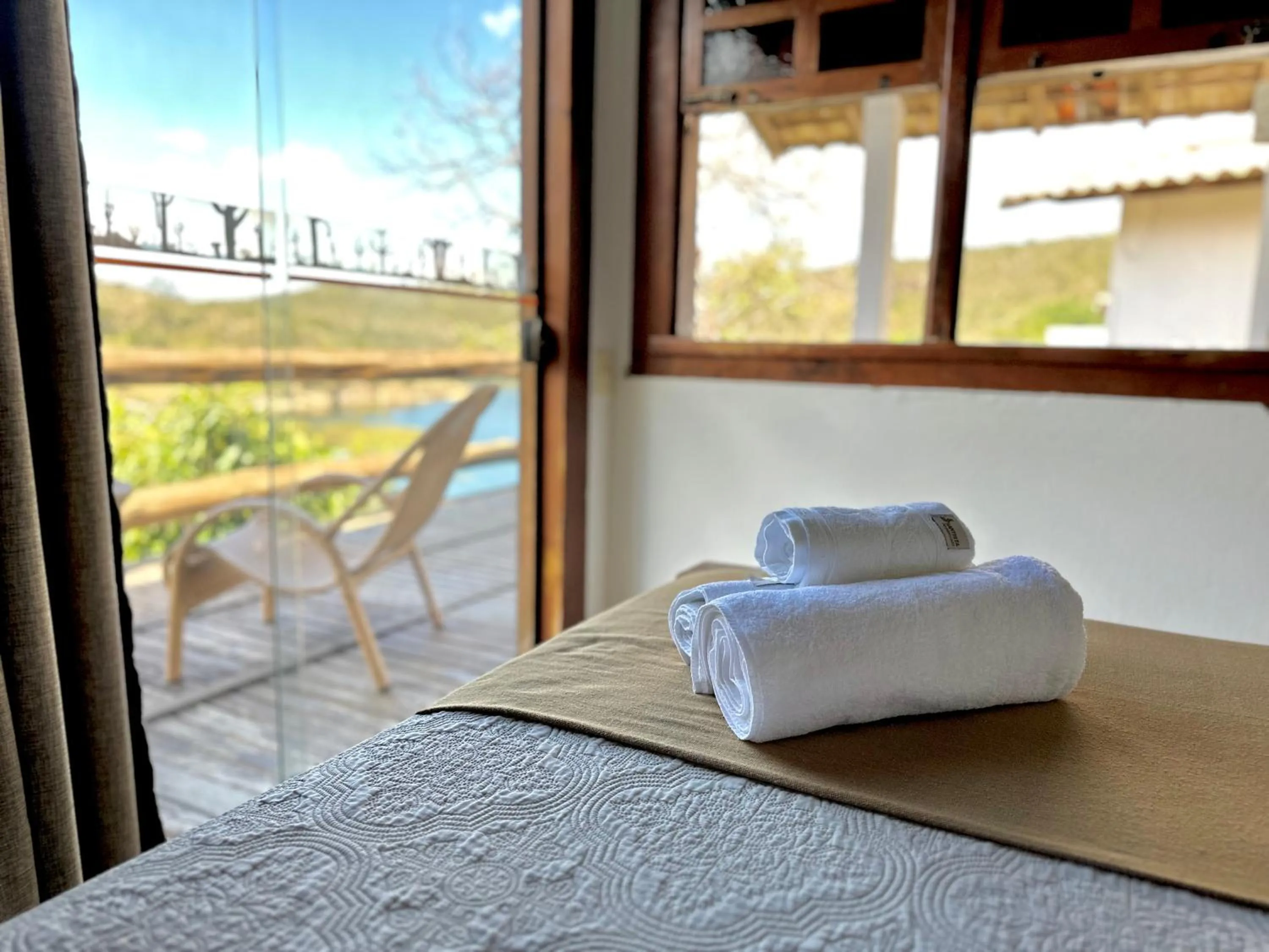 Bed in Pousada Fecho da Serra