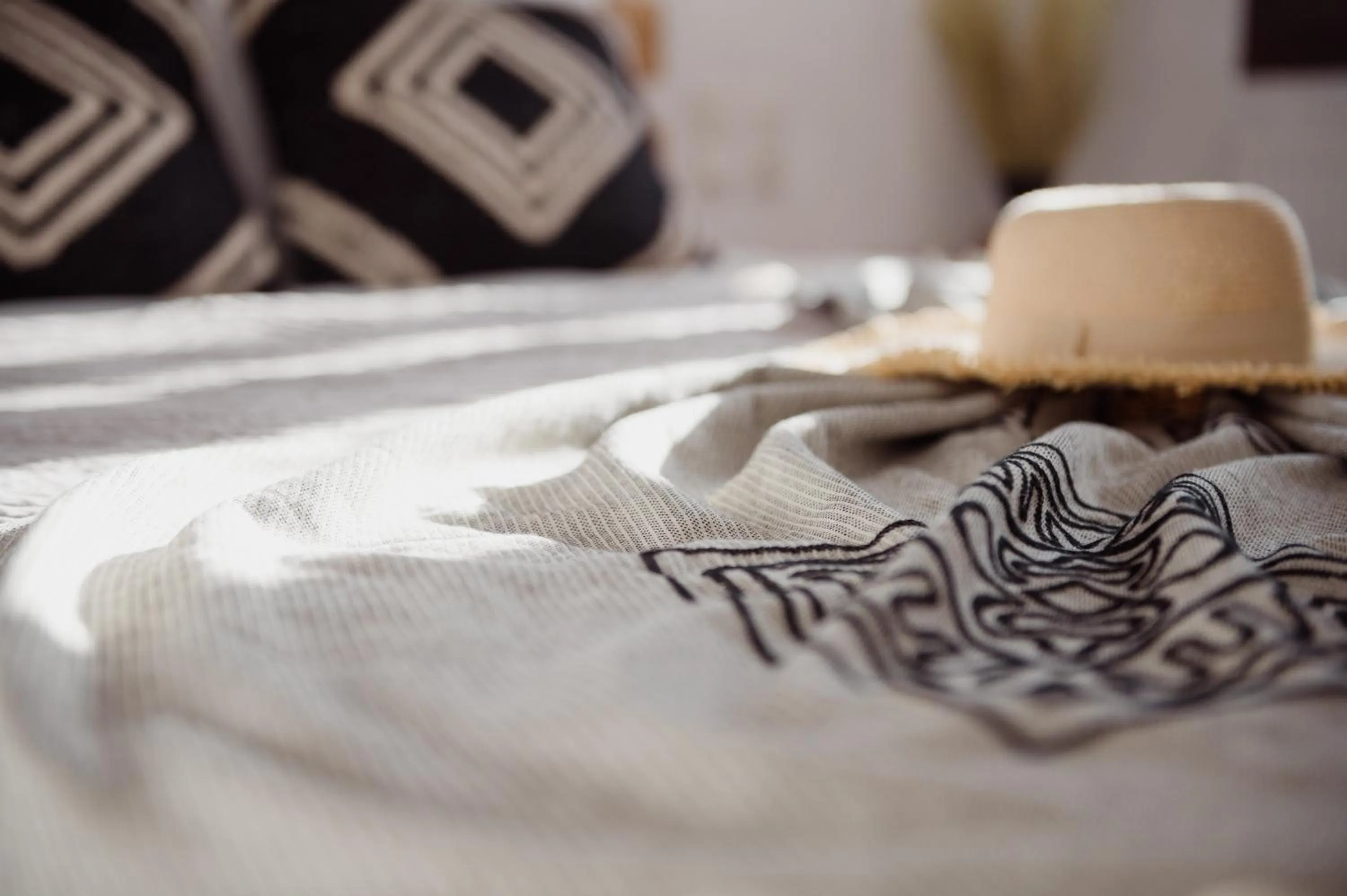 Bed in Petros Studios & Suites