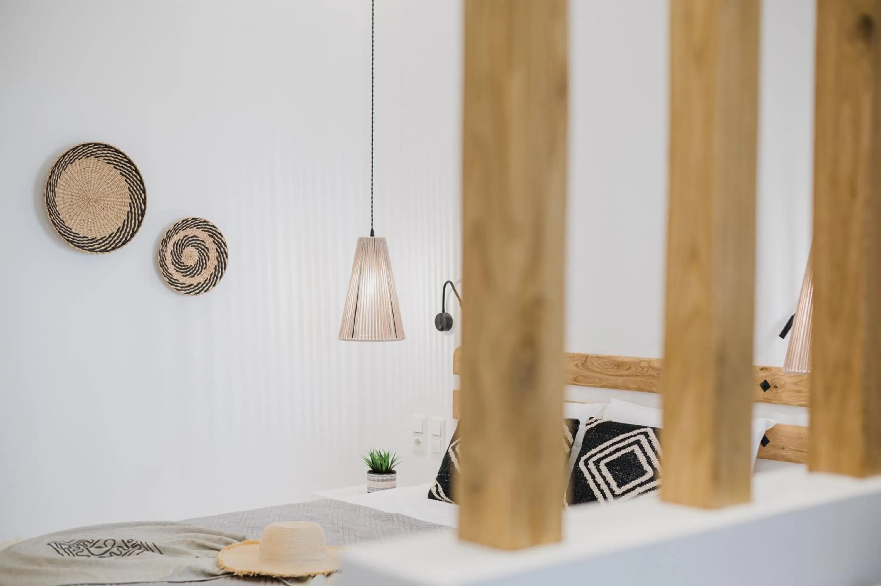 Bed in Petros Studios & Suites