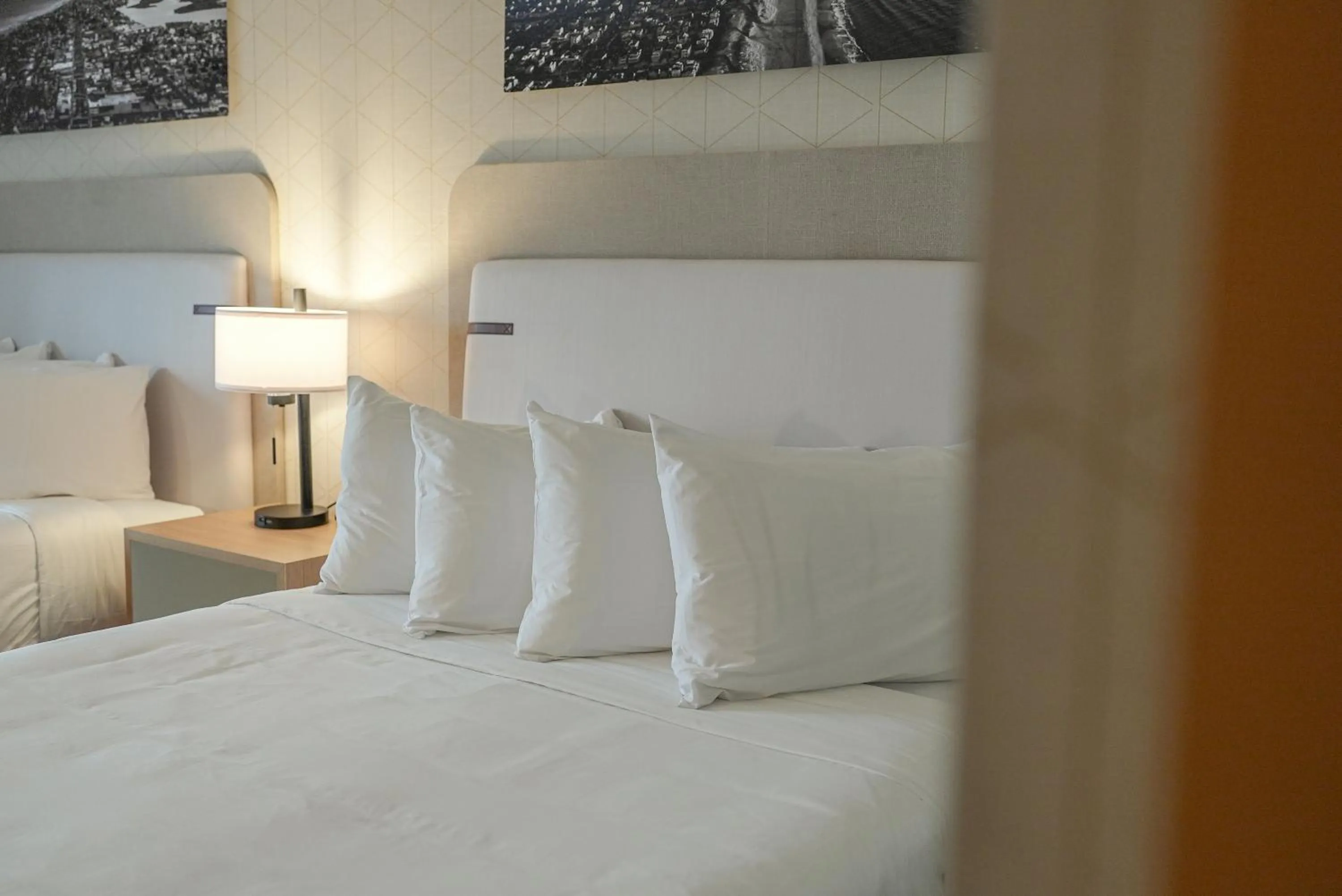 Bed in The Boulevard Hotel