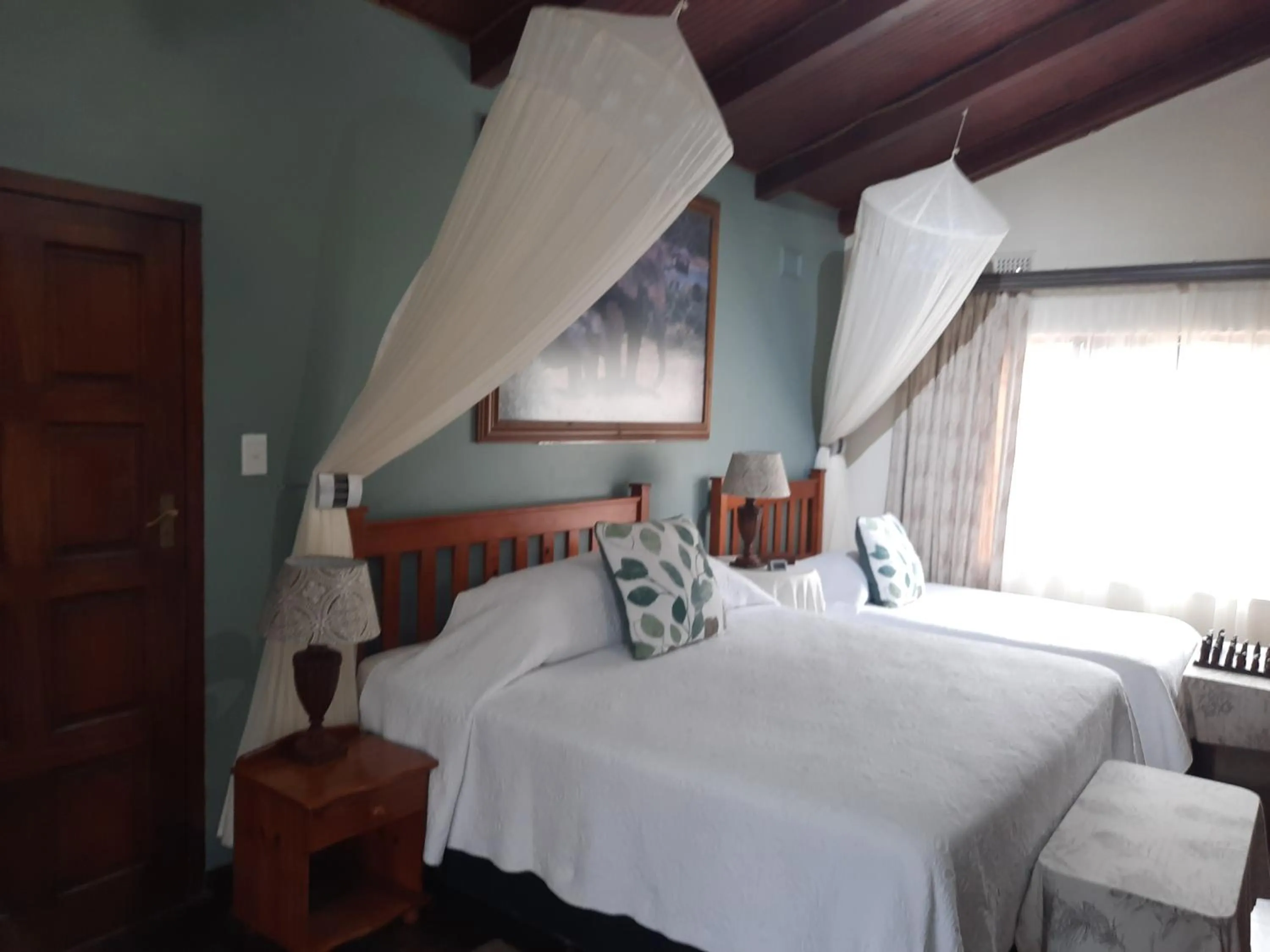 Bed in St. Lucia Wetlands Guest House