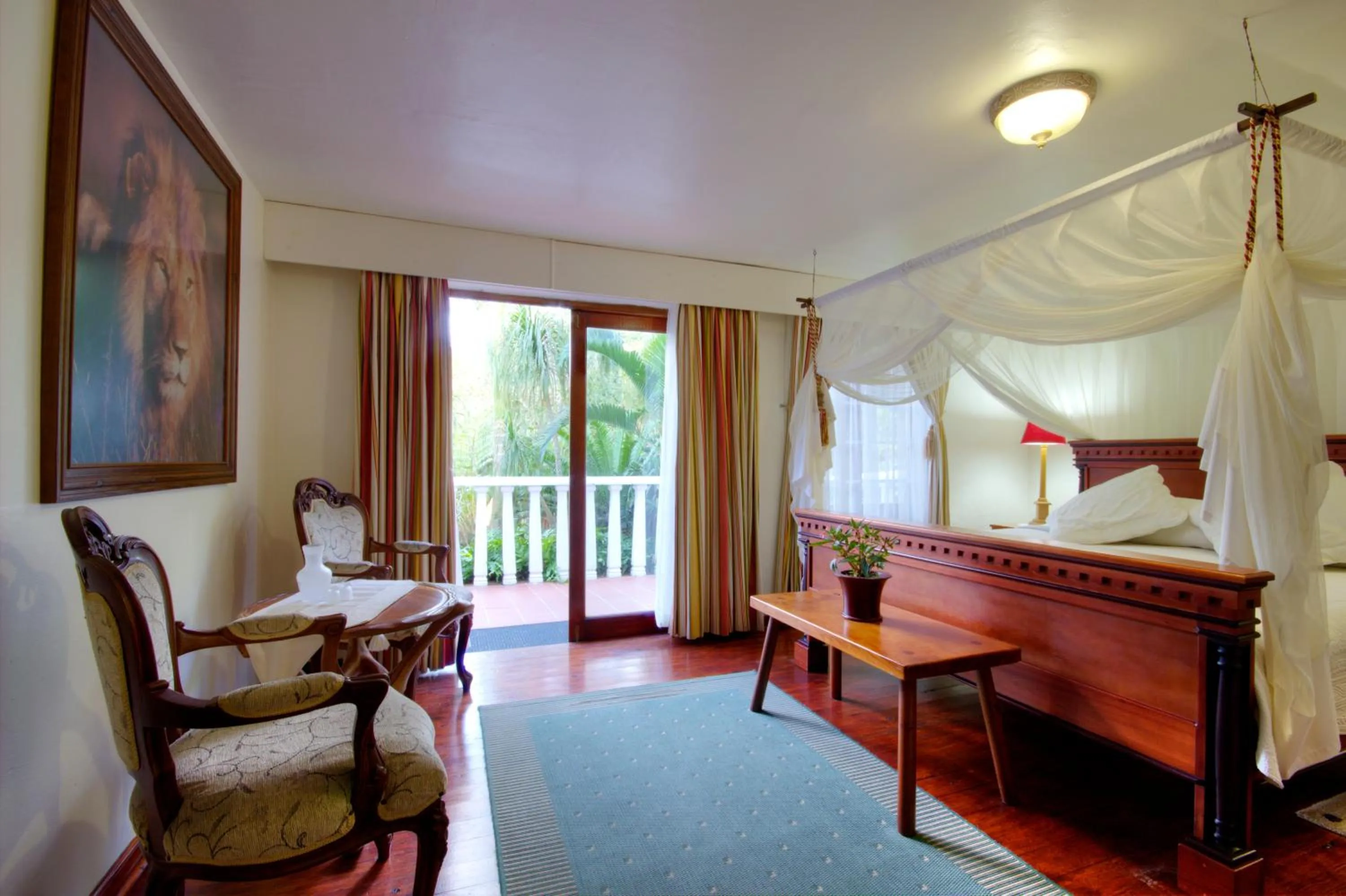 Bed in St. Lucia Wetlands Guest House