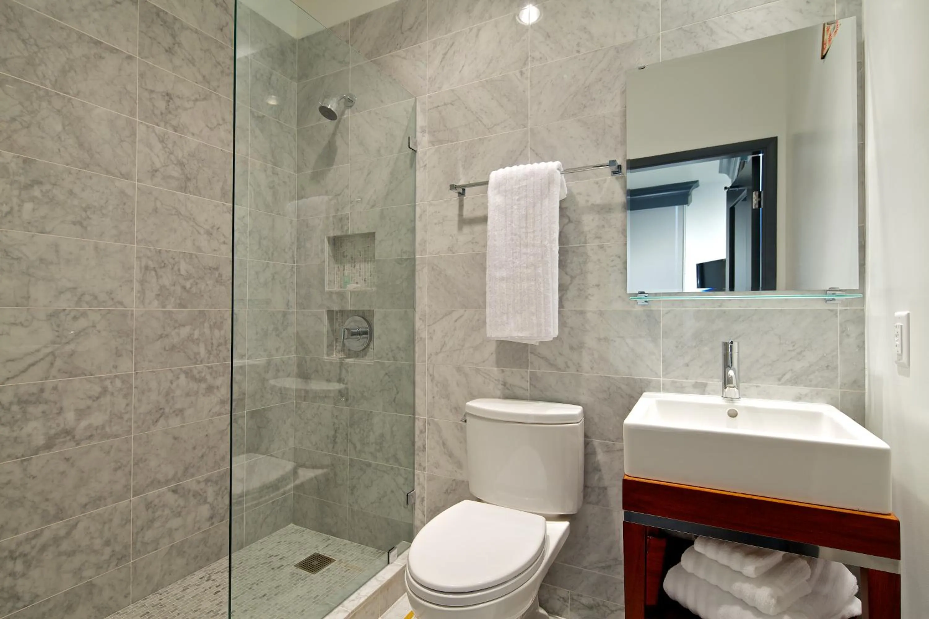 Bathroom in La Pensione Hotel