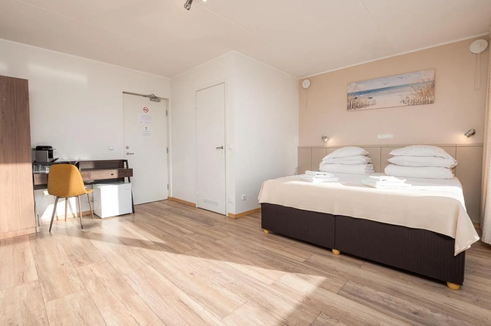 Bed in Hotel Tammsaare Full Automated Hotel