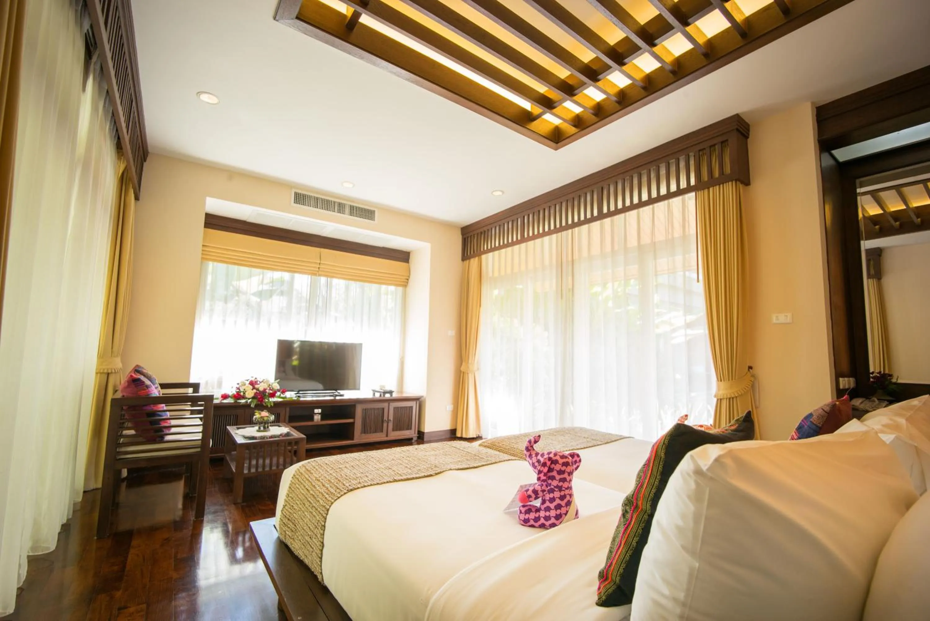 Bed in Sibsan Resort & Spa Maetaeng Chiang Mai