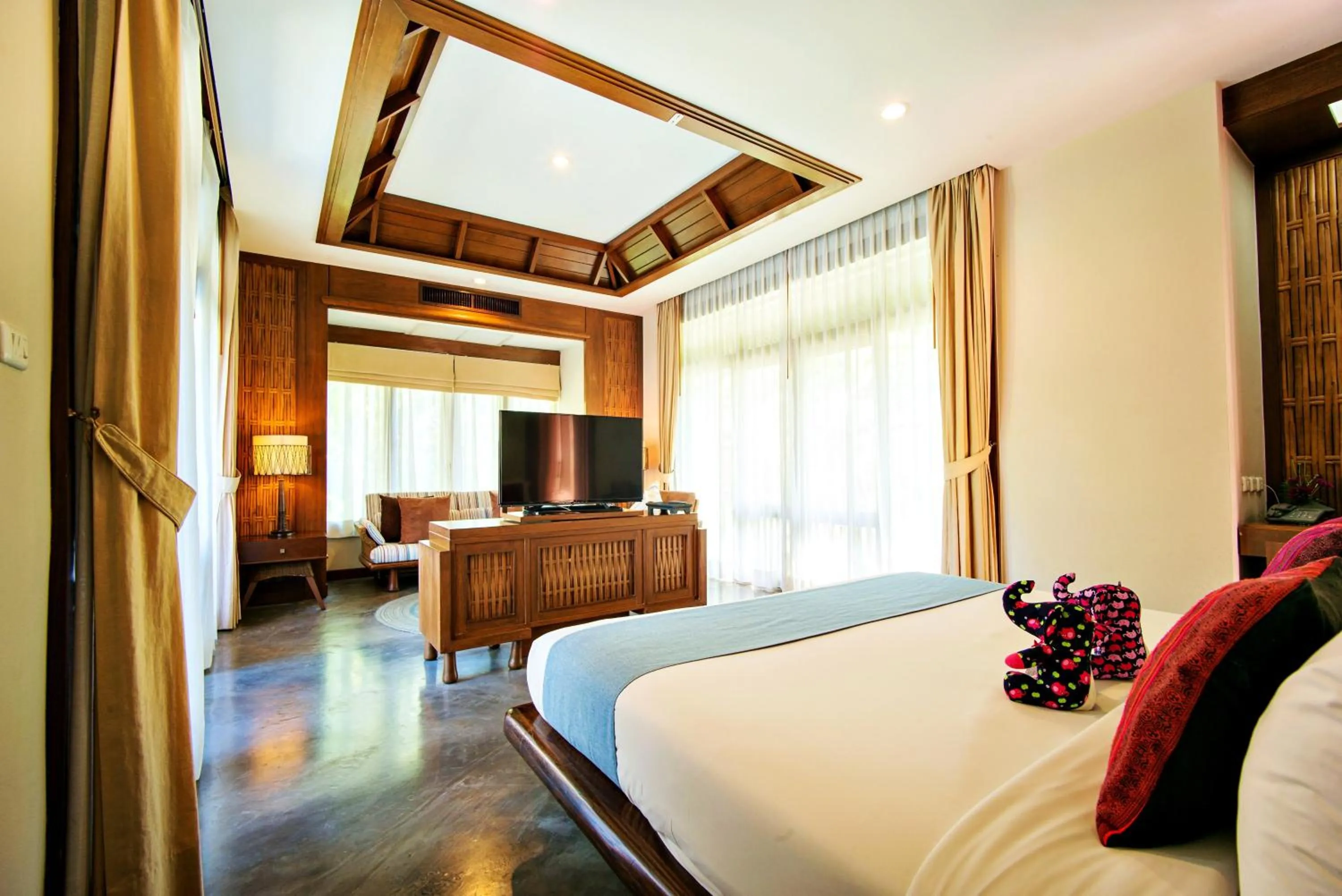 Bed in Sibsan Resort & Spa Maetaeng Chiang Mai