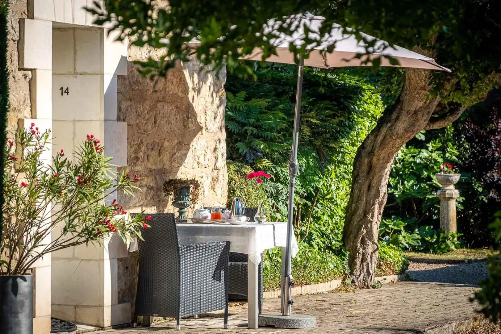 Garden in Le Pavillon des Lys - Hôtel Particulier