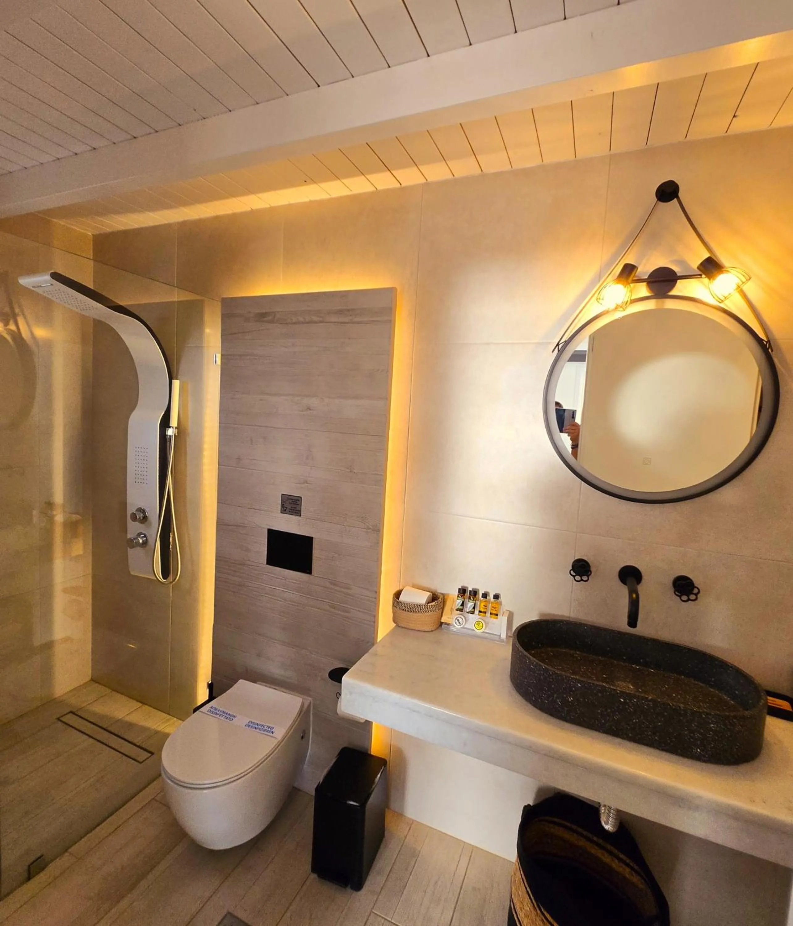 Shower in Aphrodite Boutique Hotel