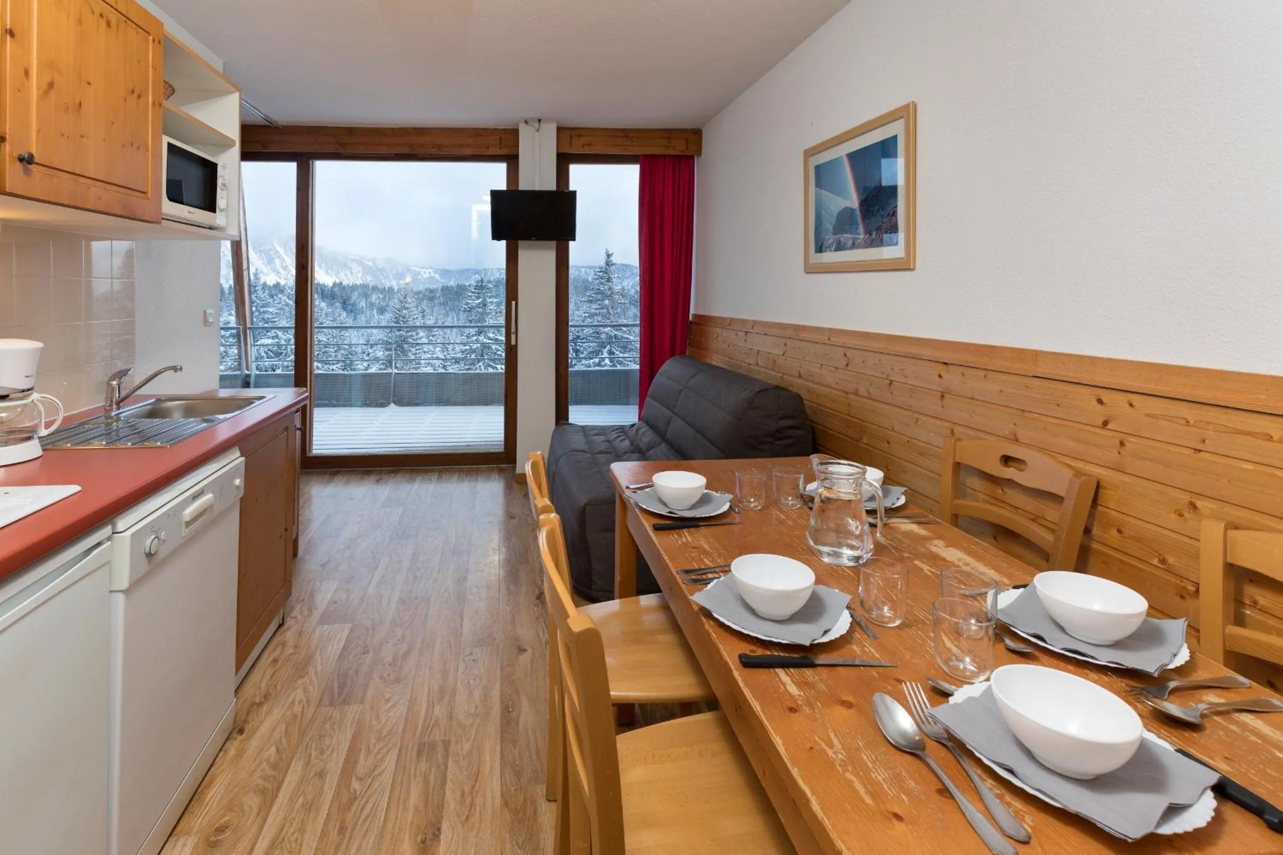 Kitchen or kitchenette in Résidence Les Villages du Bachat