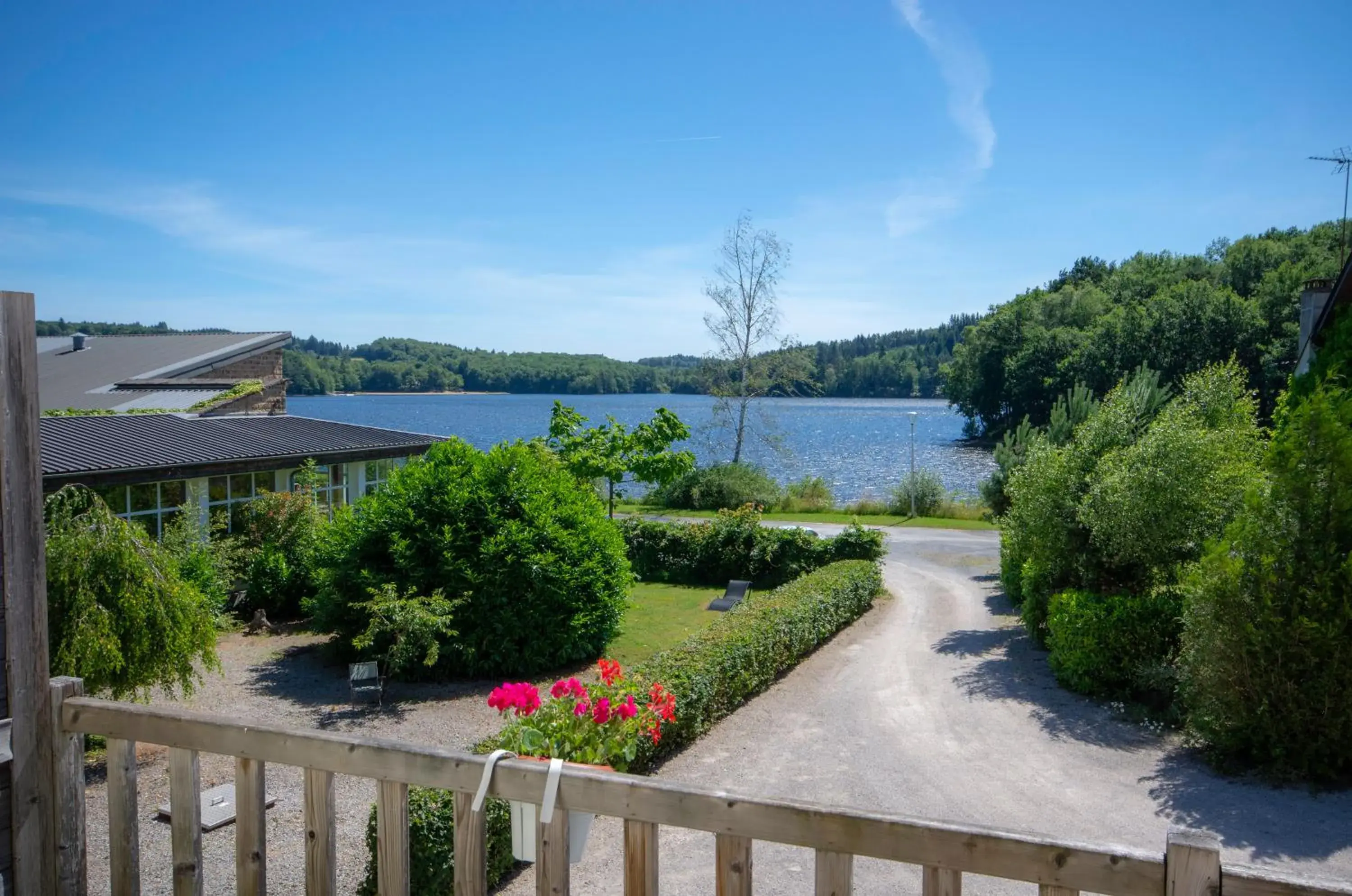 Lake view in Logis Hotel du Lac Lake view in Logis Hotel du Lac