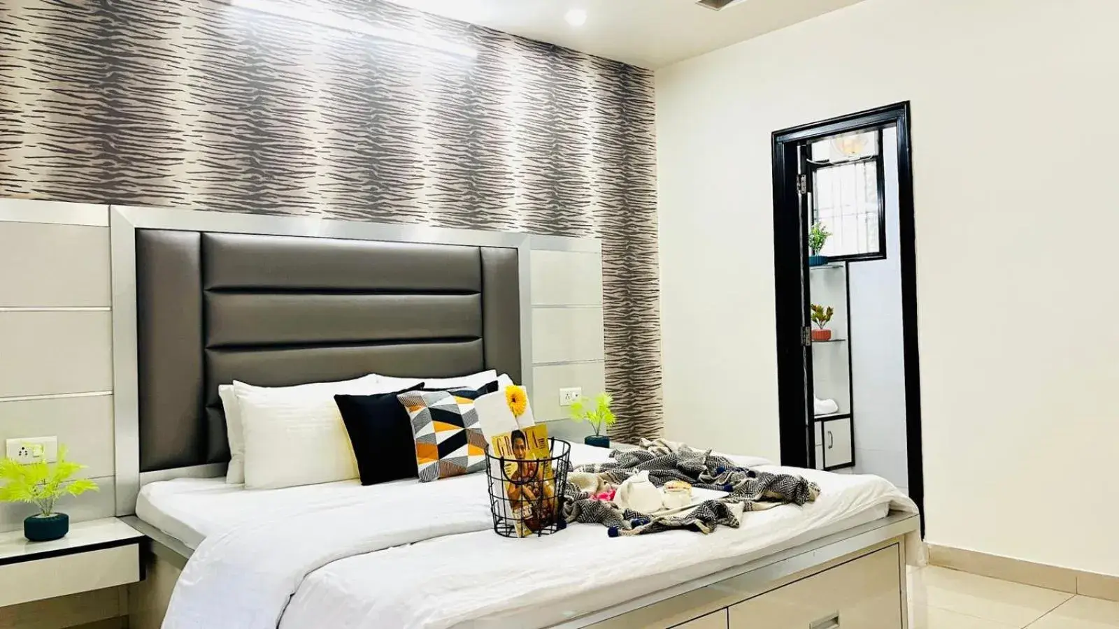 Bed in Olive Service Apartments Jaipur - Vaishali Nagar Bed in Olive Service Apartments Jaipur - Vaishali Nagar