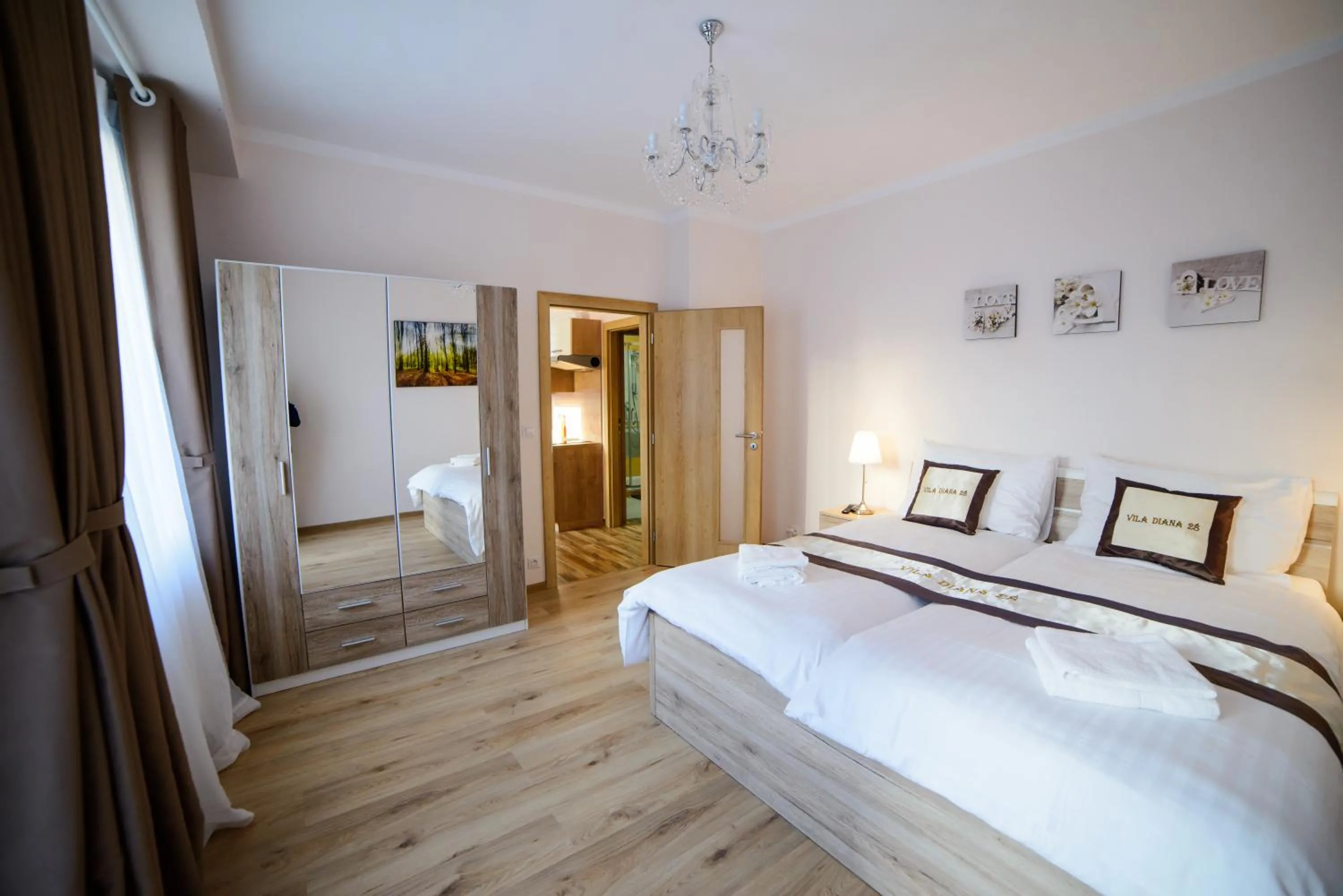 Bed in Diana Apartments Karlovy Vary