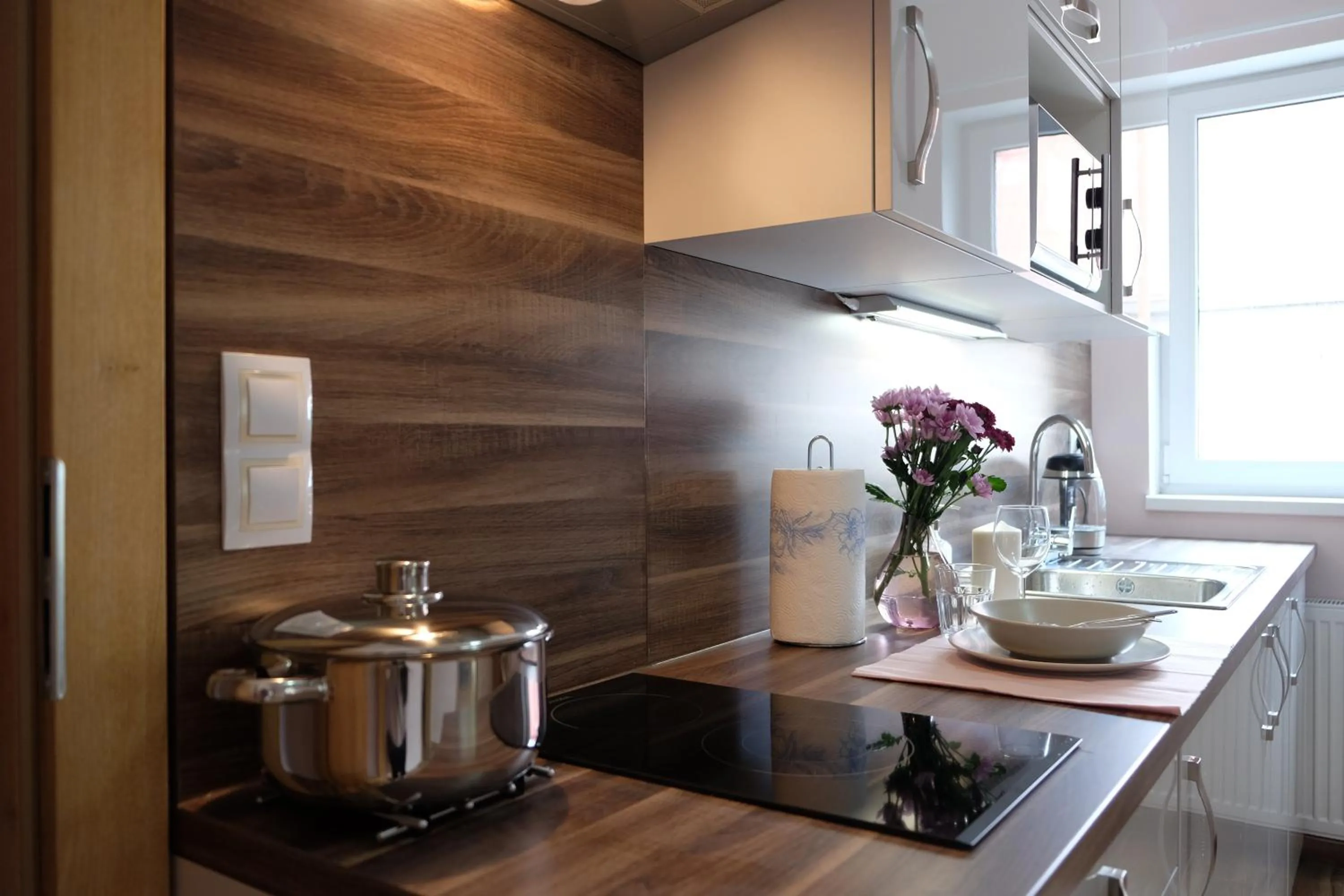 Kitchen or kitchenette in Diana Apartments Karlovy Vary