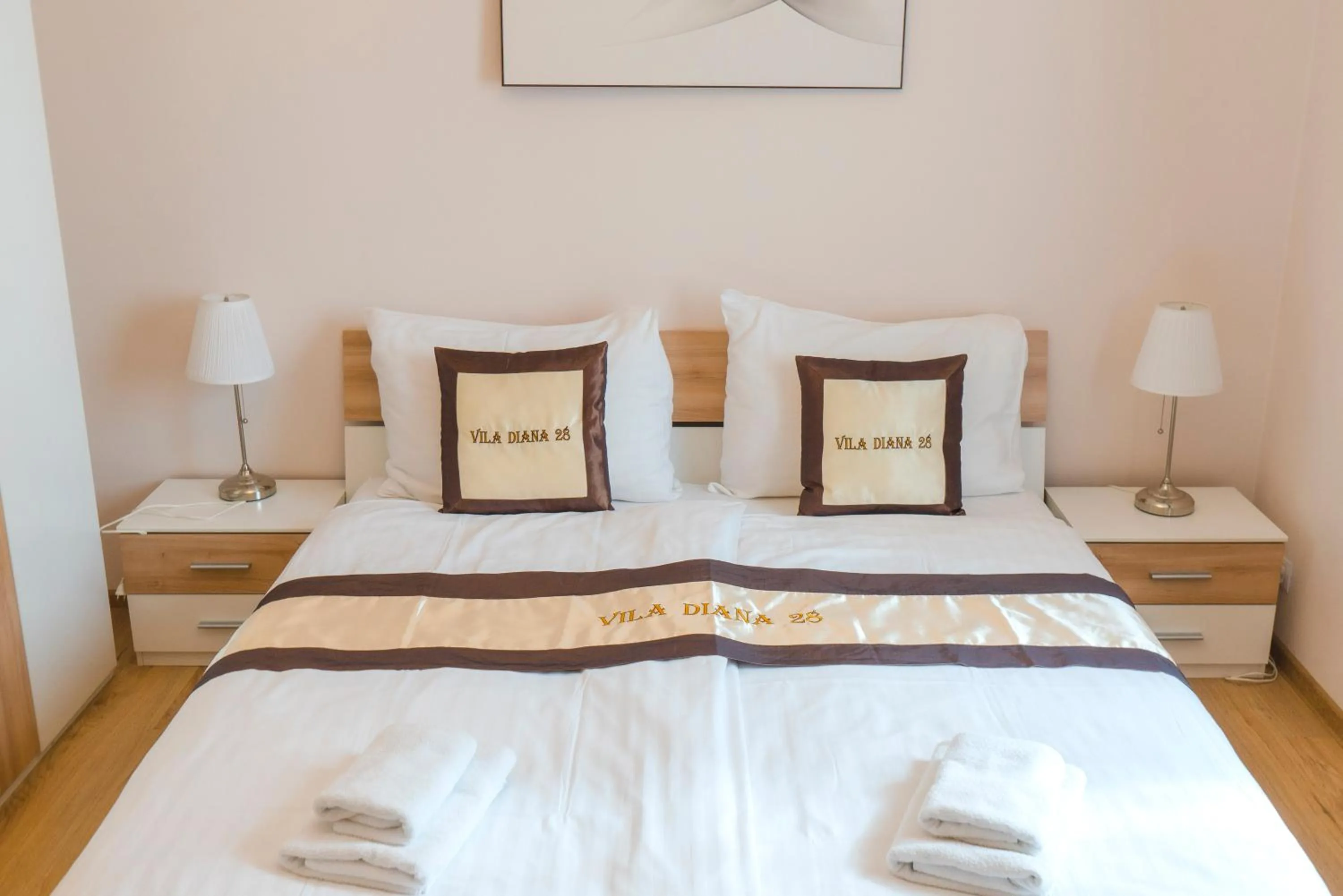 Bed in Diana Apartments Karlovy Vary