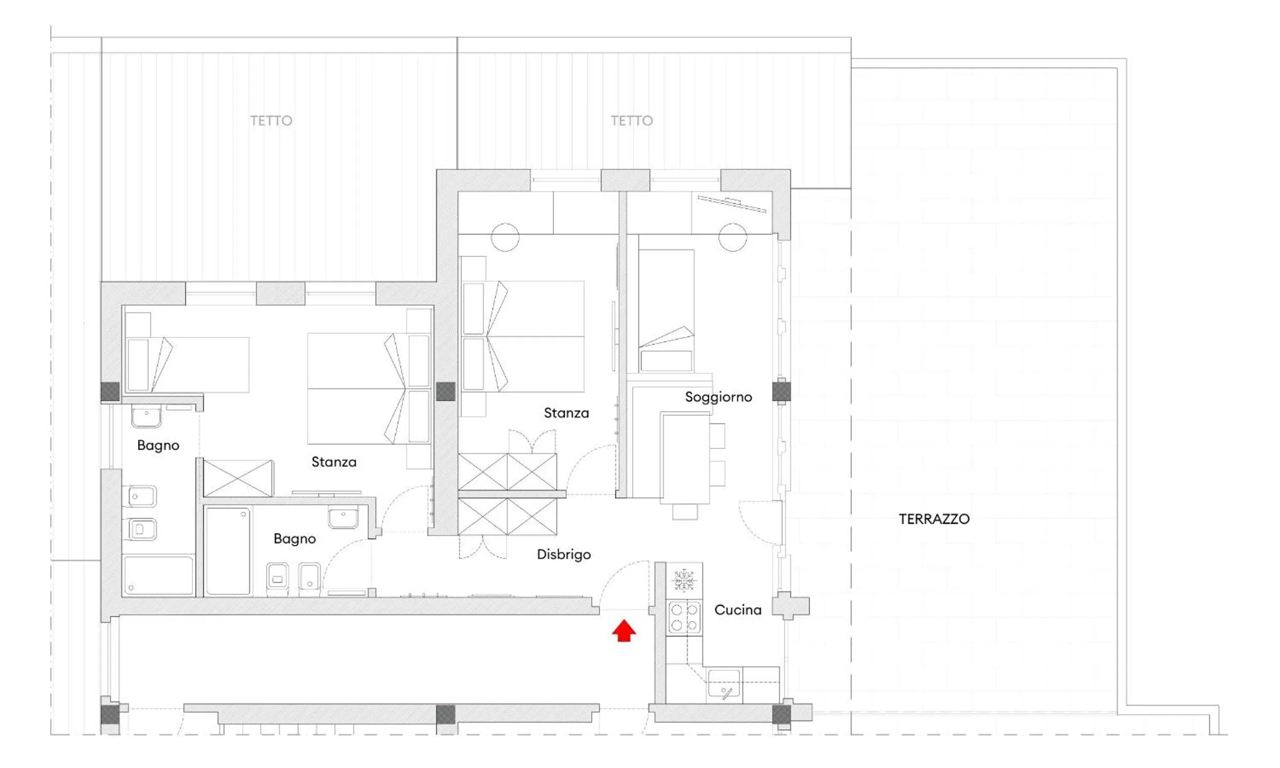 Photo of the whole room in Residence Lastei