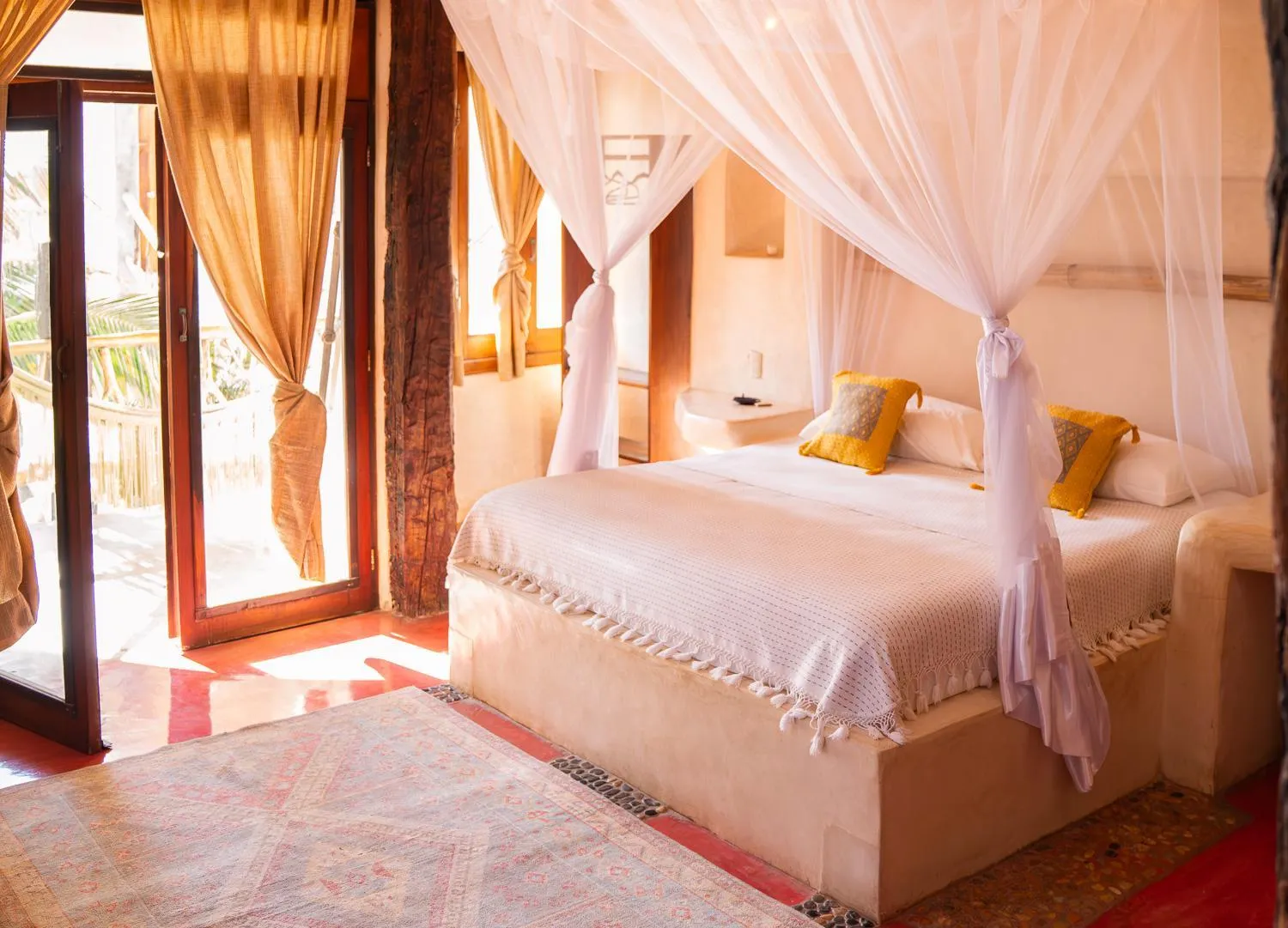 Bed in La Posada del Sol Boutique Hotel Tulum