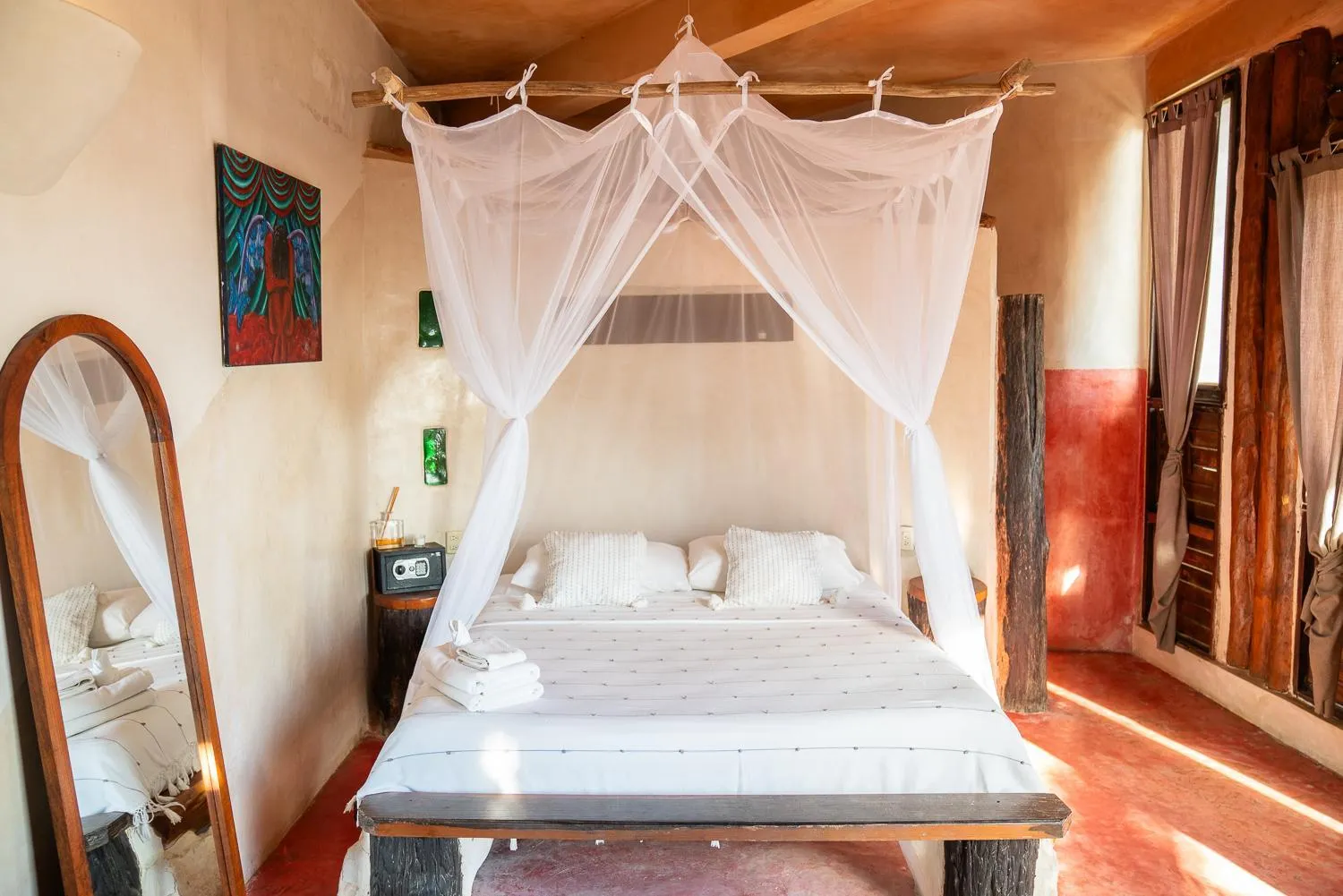 Bed in La Posada del Sol Boutique Hotel Tulum