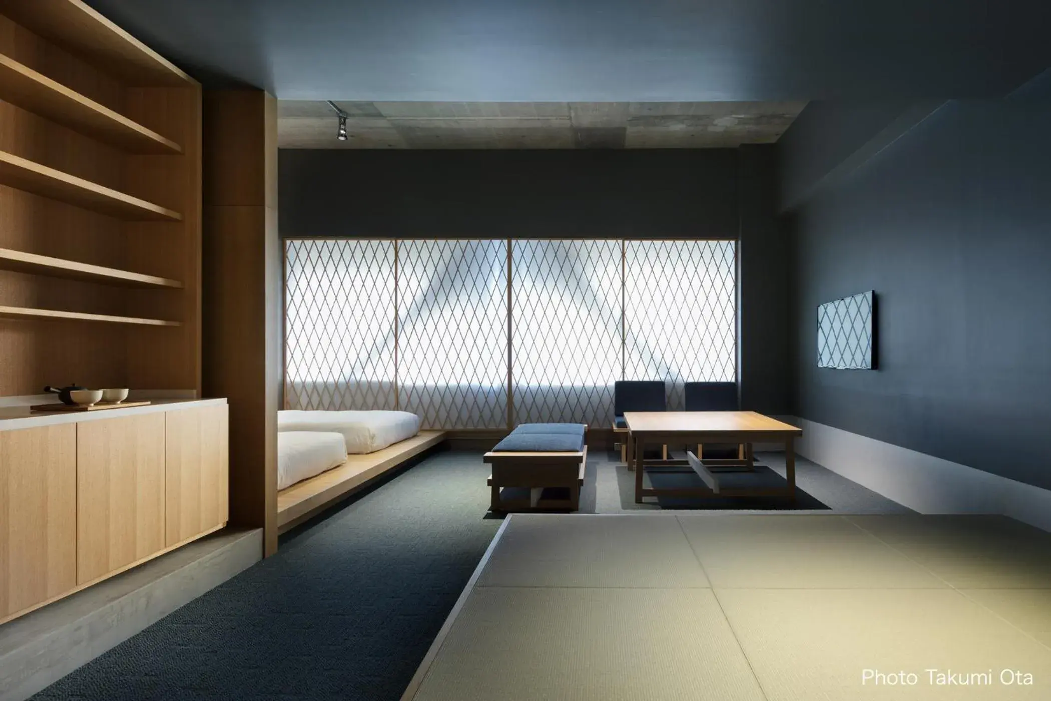 Living room, Bed in KUMU Kanazawa by THE SHARE HOTELS Living room, Bed in KUMU Kanazawa by THE SHARE HOTELS
