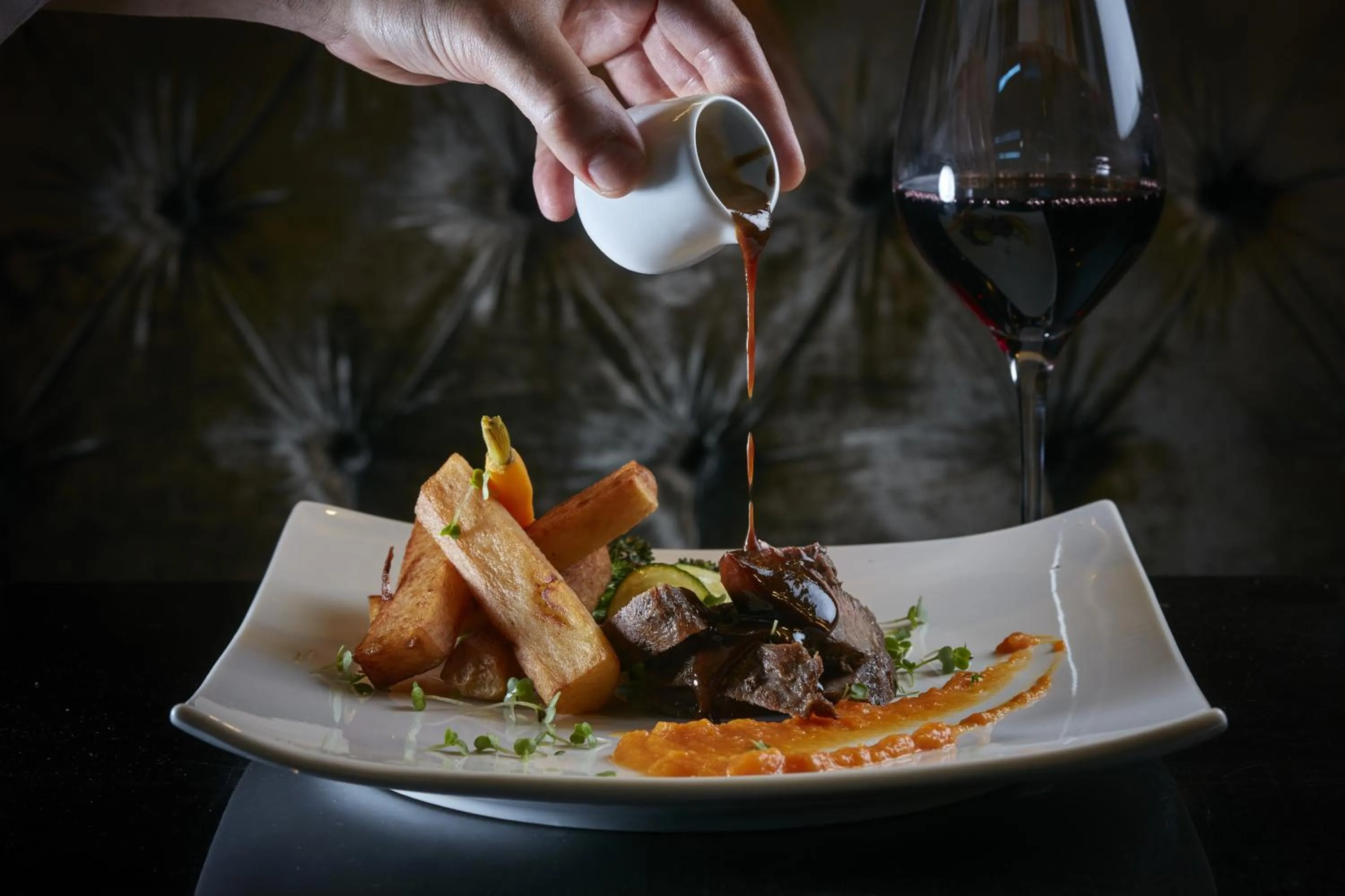 Food close-up in The Queens Gate Hotel